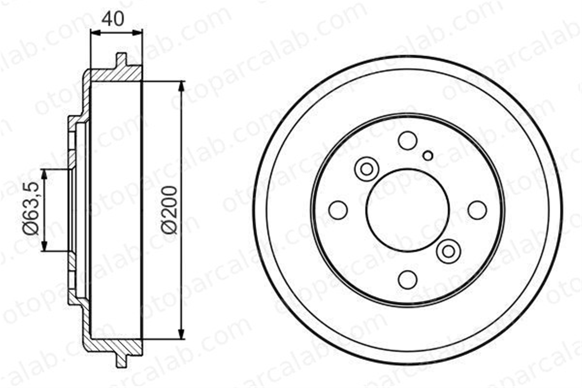 BOSCH 0 986 477 240 Kampana Arka Sağ veya Sol FORD FIESTA VI FIESTA VI Van 986477240 0 986 477 240
