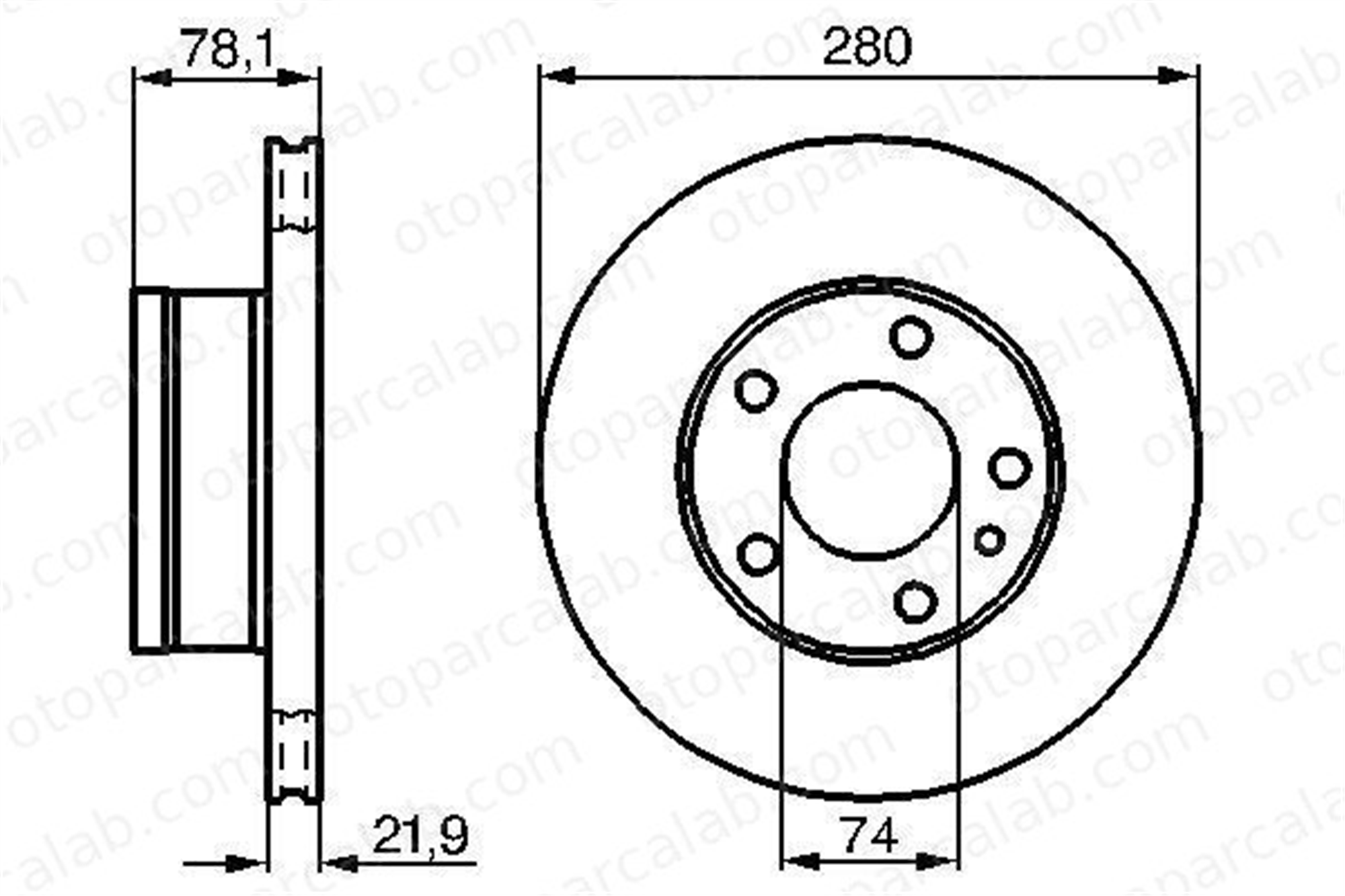 BOSCH 0 986 478 041 Fren Disk Ayna Ön Sağ ve Sol BMW 6 5 34111116940 34111119563