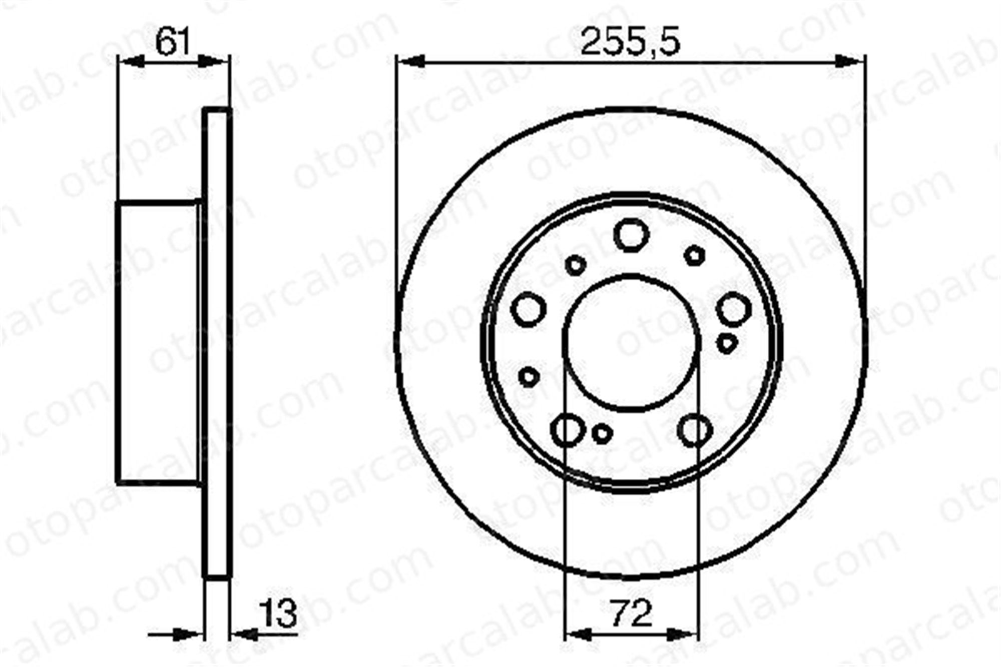 BOSCH 0 986 478 067 Fren Disk Ayna Ön Sağ ve Sol CITROËN C25 Panelvan/Van C25 Minibüs/Otobüs ZF04450931 7568501
