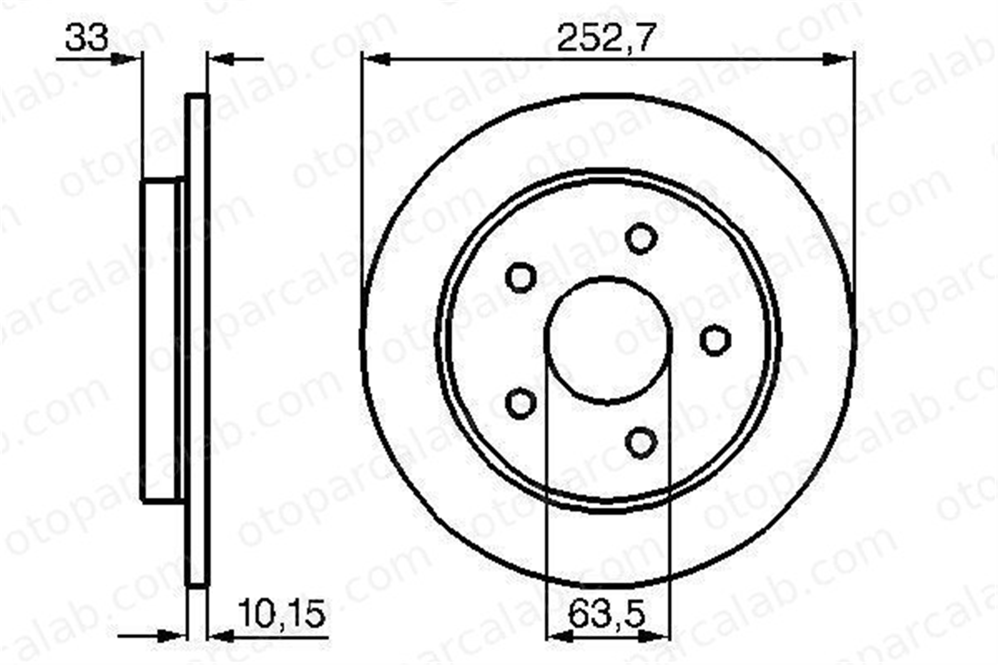 BOSCH 0 986 478 196 Fren Disk Ayna Ön Sağ ve Sol FORD SCORPIO I SCORPIO I Sedan 986478196 0986478196