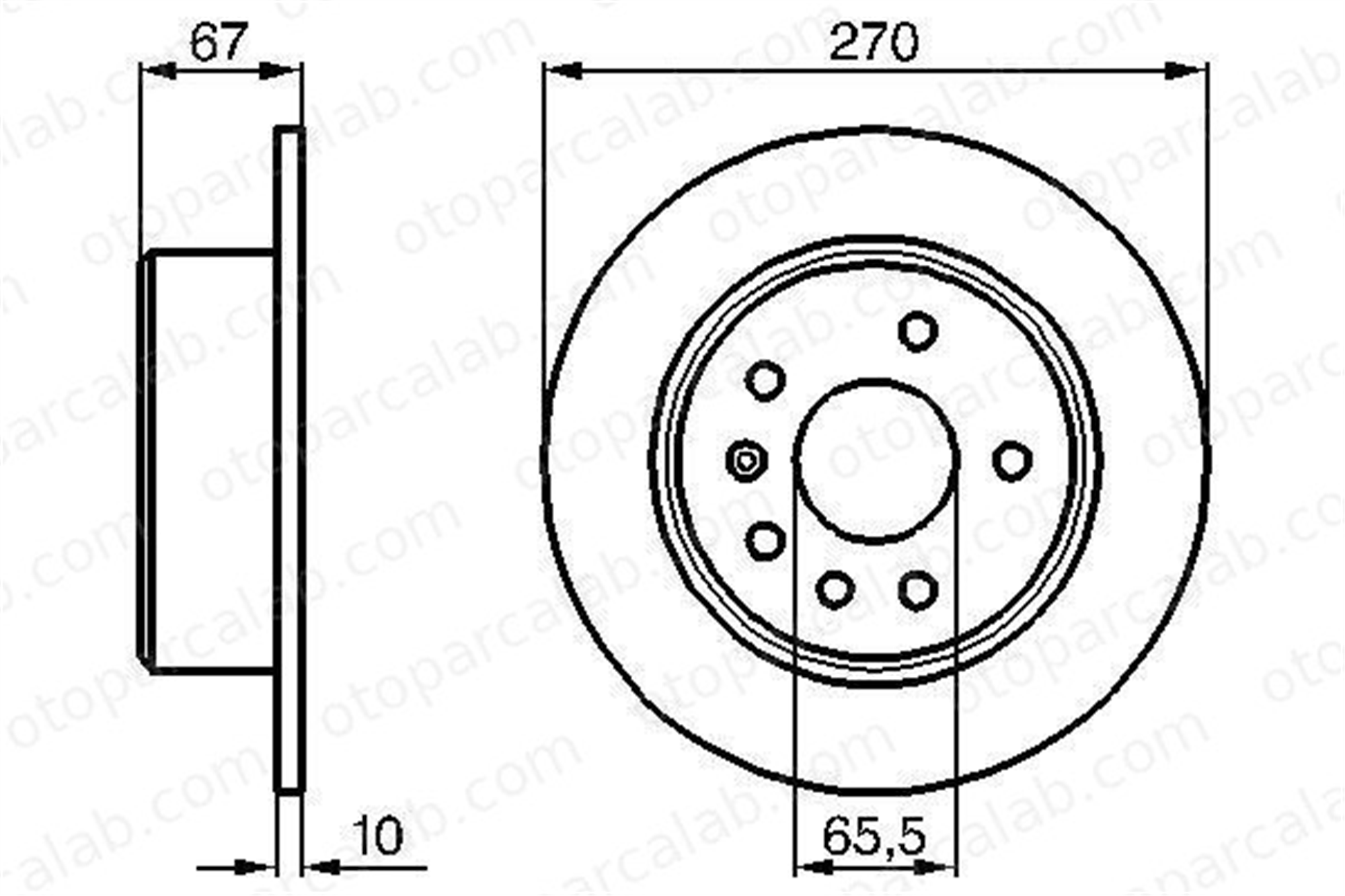 BOSCH 0 986 478 267 Fren Disk Ayna Arka Sağ ve Sol OPEL OMEGA A Station wagon OMEGA A 569205 90272328