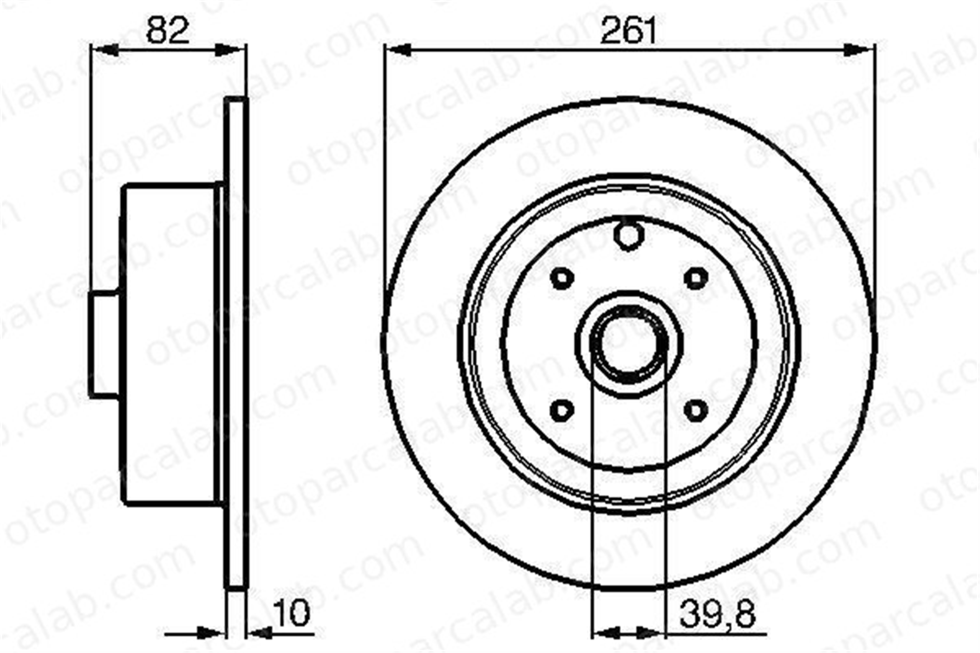 BOSCH 0 986 478 328 Fren Disk Ayna Arka Sağ ve Sol OPEL VECTRA A Hatchback KADETT E Hatchback 569204 90250703