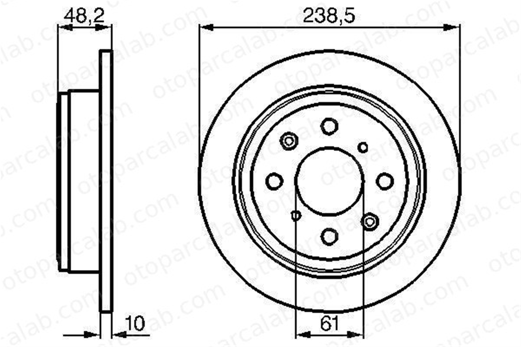 BOSCH 0 986 478 350 Fren Disk Ayna Arka Sağ ve Sol ROVER 200 II Hatchback 400 II 42510SH3G00 42510SE0000