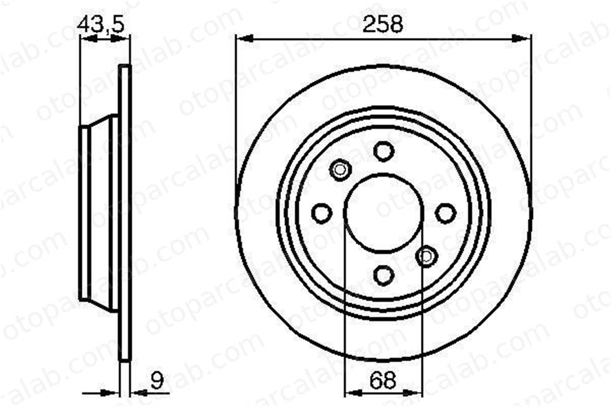 BOSCH 0 986 478 374 Fren Disk Ayna Arka Sağ ve Sol SAAB 9000 9000 Hatchback 8951543 8970717