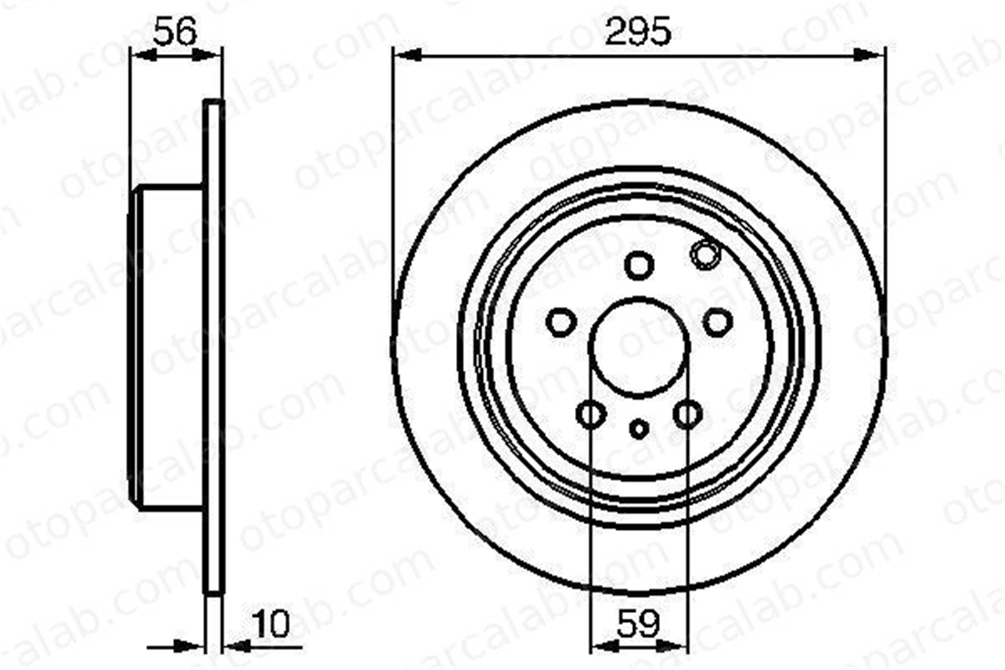 BOSCH 0 986 478 435 Fren Disk Ayna Arka Sağ ve Sol FIAT ULYSSE LANCIA ZETA 4246J5 4246J6