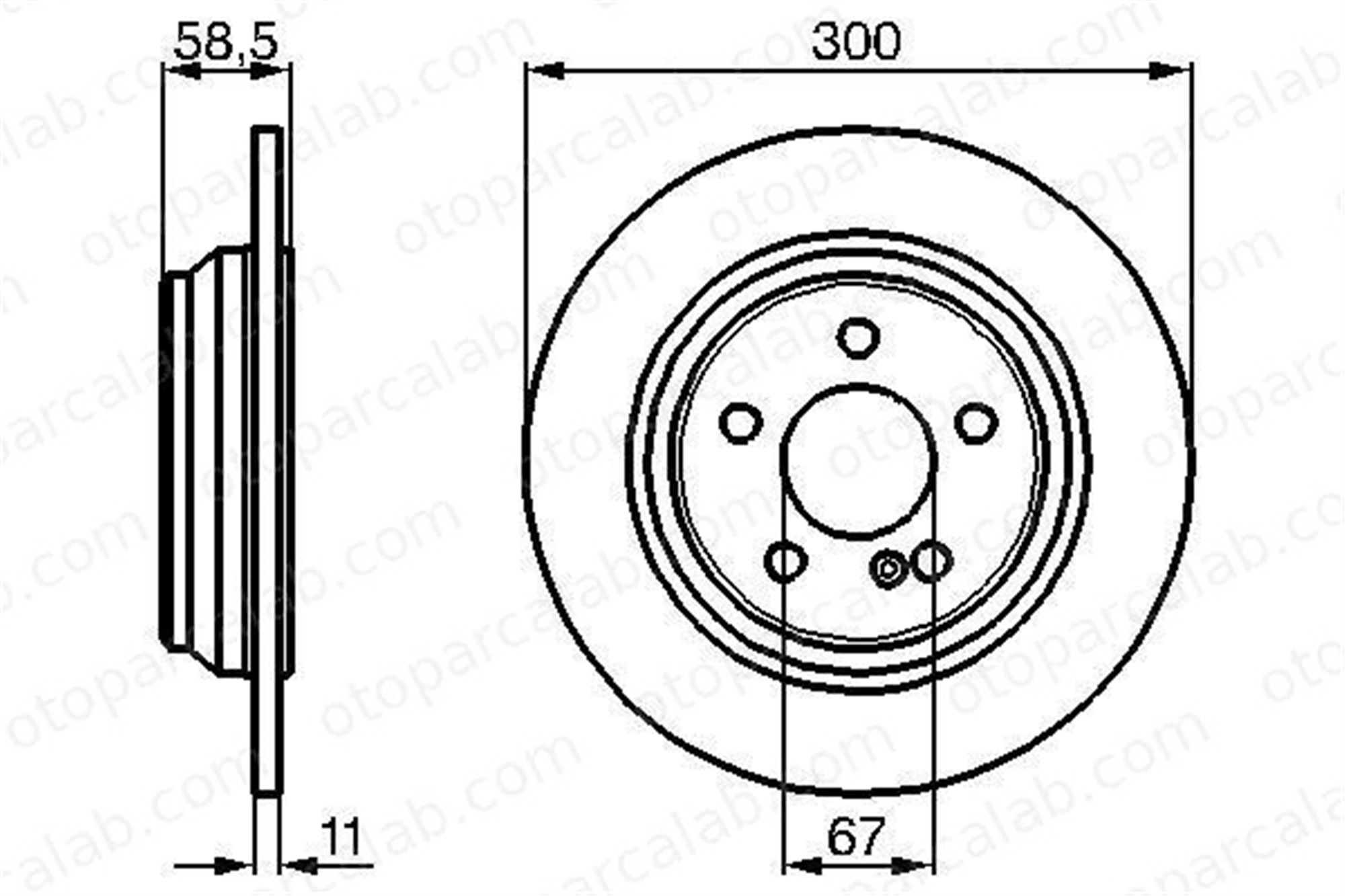 BOSCH 0 986 478 472 Fren Disk Ayna Arka Sağ ve Sol MERCEDES-BENZ S-SERISI S-SERISI Coupe A2204230112 2204230112