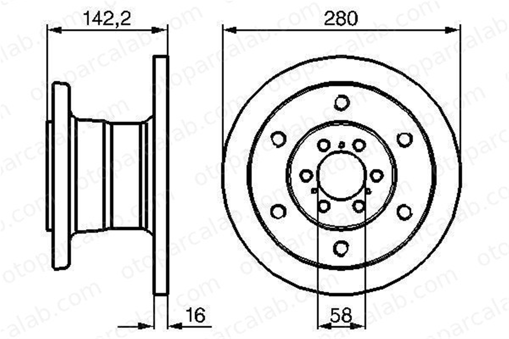 BOSCH 0 986 478 649 Fren Disk Ayna Ön Sağ ve Sol IVECO DAILY II Panelvan/Van DAILY II Platform şasi 1904531 503471083