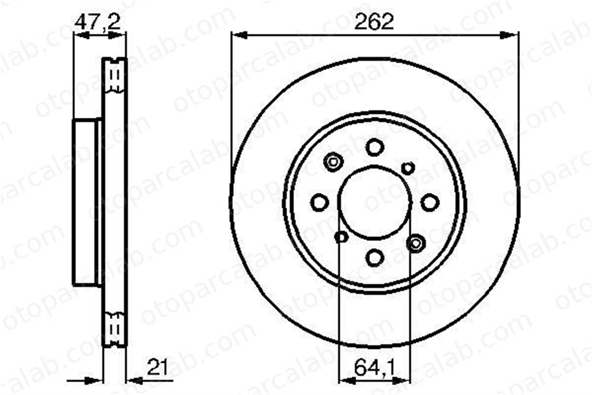 BOSCH 0 986 478 657 Fren Disk Ayna Ön Sağ ve Sol ROVER 200 II Hatchback 400 II 44400SK3E10 45251SK3E00