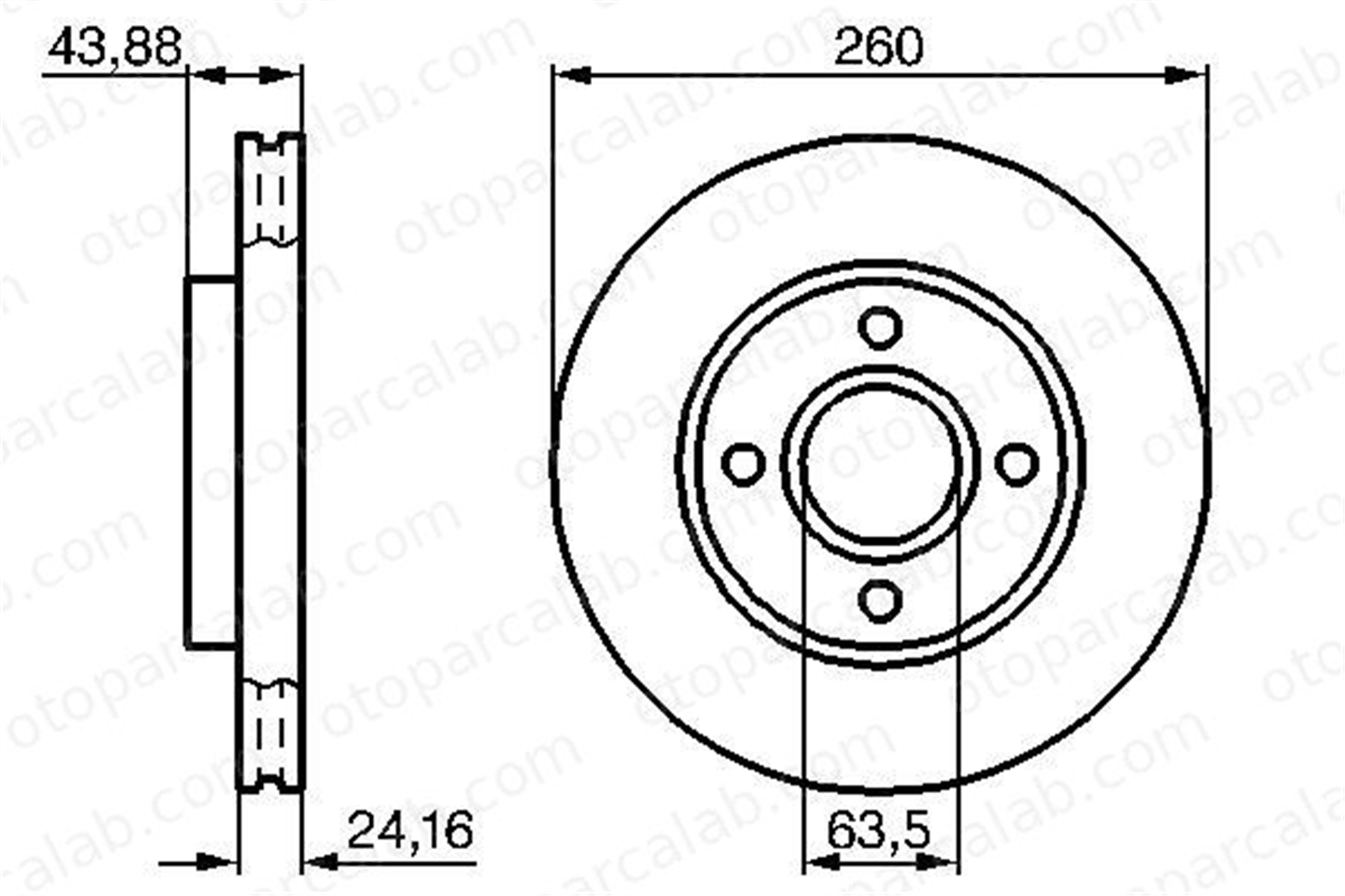 BOSCH 0 986 478 671 Fren Disk Ayna Ön Sağ ve Sol FORD ESCORT V ESCORT VI 986478671 5025950