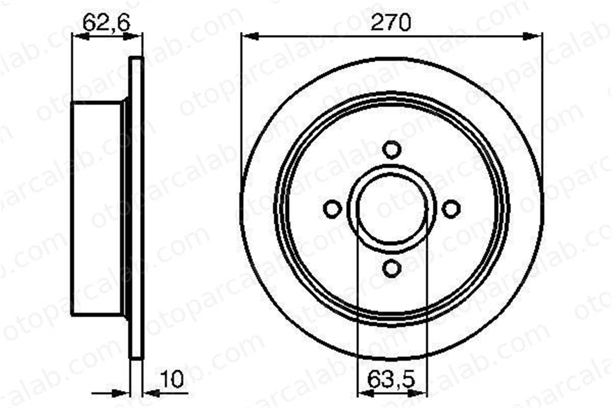 BOSCH 0 986 478 672 Fren Disk Ayna Arka Sağ ve Sol FORD ESCORT V ESCORT VI 5025951 6691106