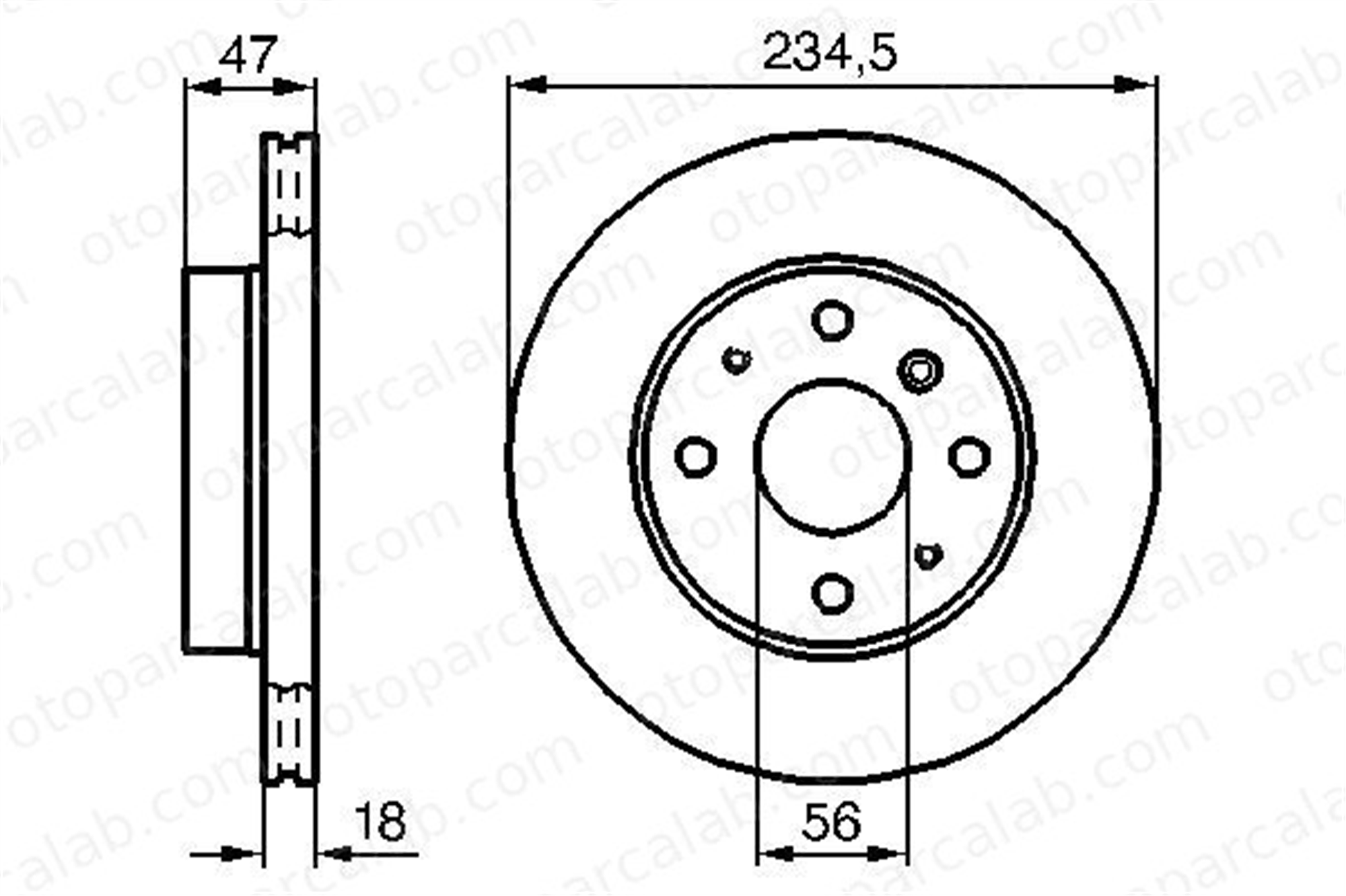 BOSCH 0 986 478 684 Fren Disk Ayna Ön Sağ ve Sol DAIHATSU CHARADE IV APPLAUSE I Hatchback 4351287710000 4351287718000