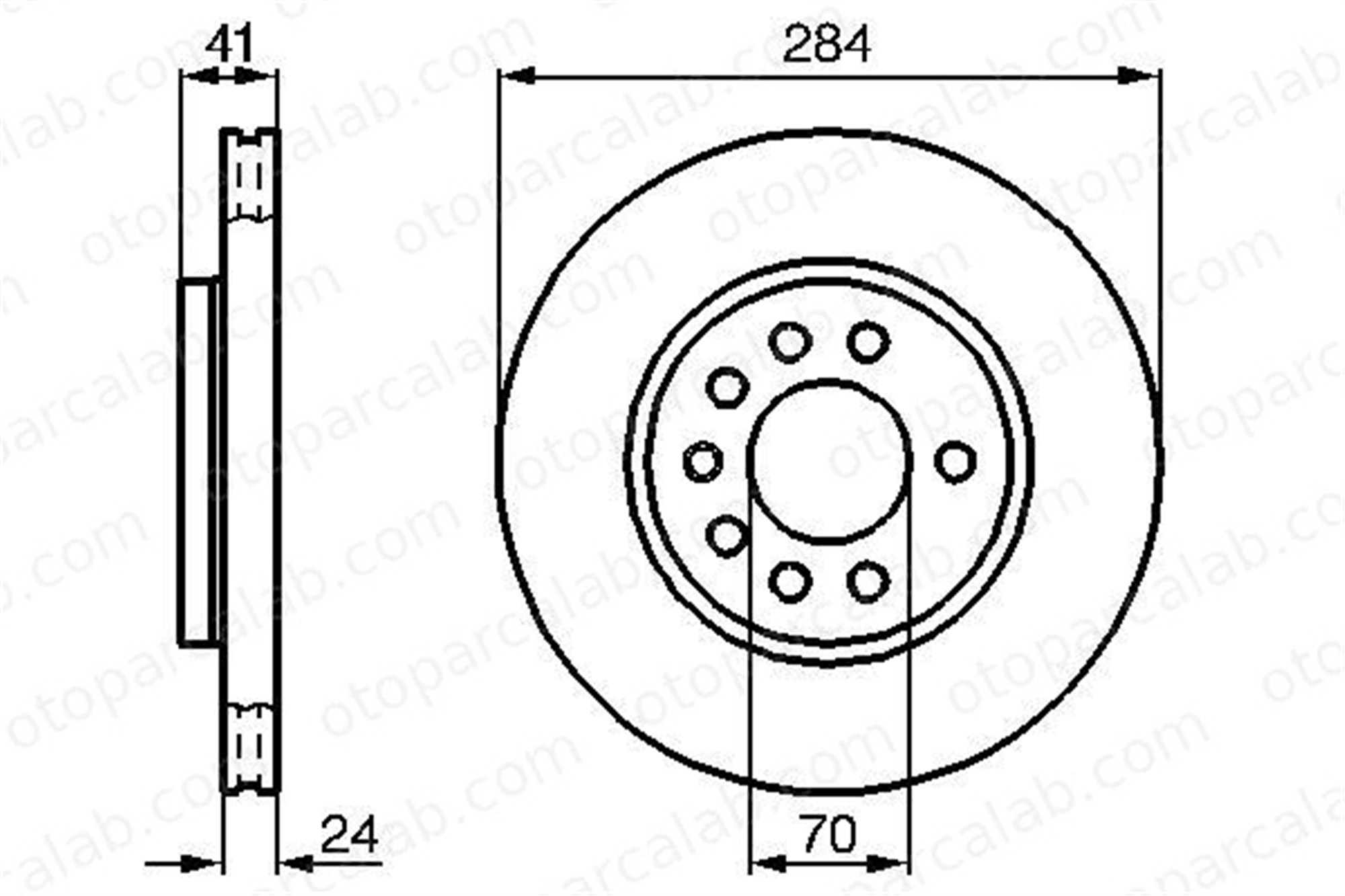 BOSCH 0 986 478 717 Fren Disk Ayna Ön Sağ ve Sol SAAB 900 II Coupe 900 II Cabrio 569047 90442513