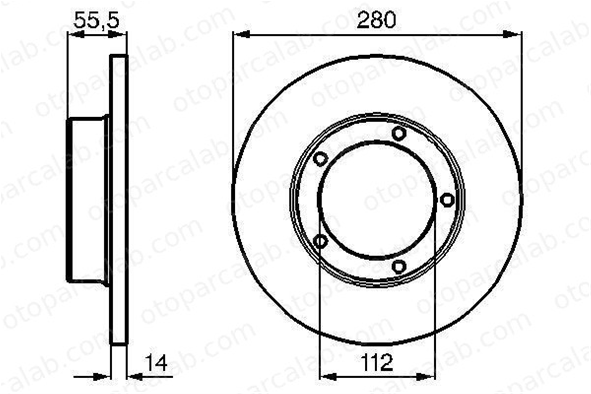 BOSCH 0 986 478 770 Fren Disk Ayna Ön Sağ ve Sol PEUGEOT J7 Minibüs/Otobüs J7 Panelvan/Van 424669 4246B8