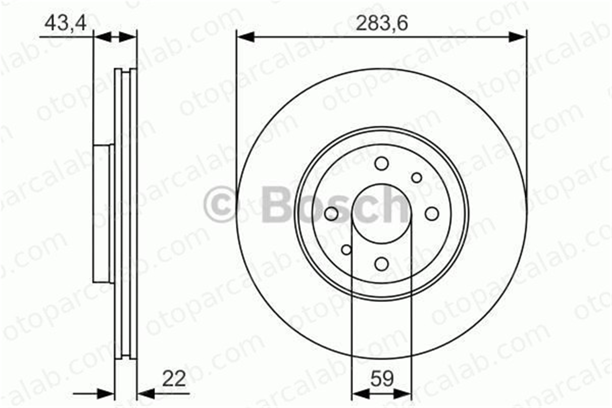 BOSCH 0 986 478 810 Fren Disk Ayna Ön Sağ ve Sol FIAT STILO Multi Wagon LANCIA LYBRA 82451746 46445004
