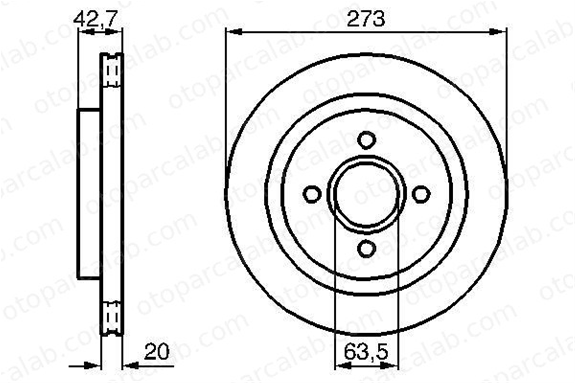 BOSCH 0 986 478 816 Fren Disk Ayna Arka Sağ ve Sol FORD SIERRA II Hatchback ESCORT V 1661471 5024175