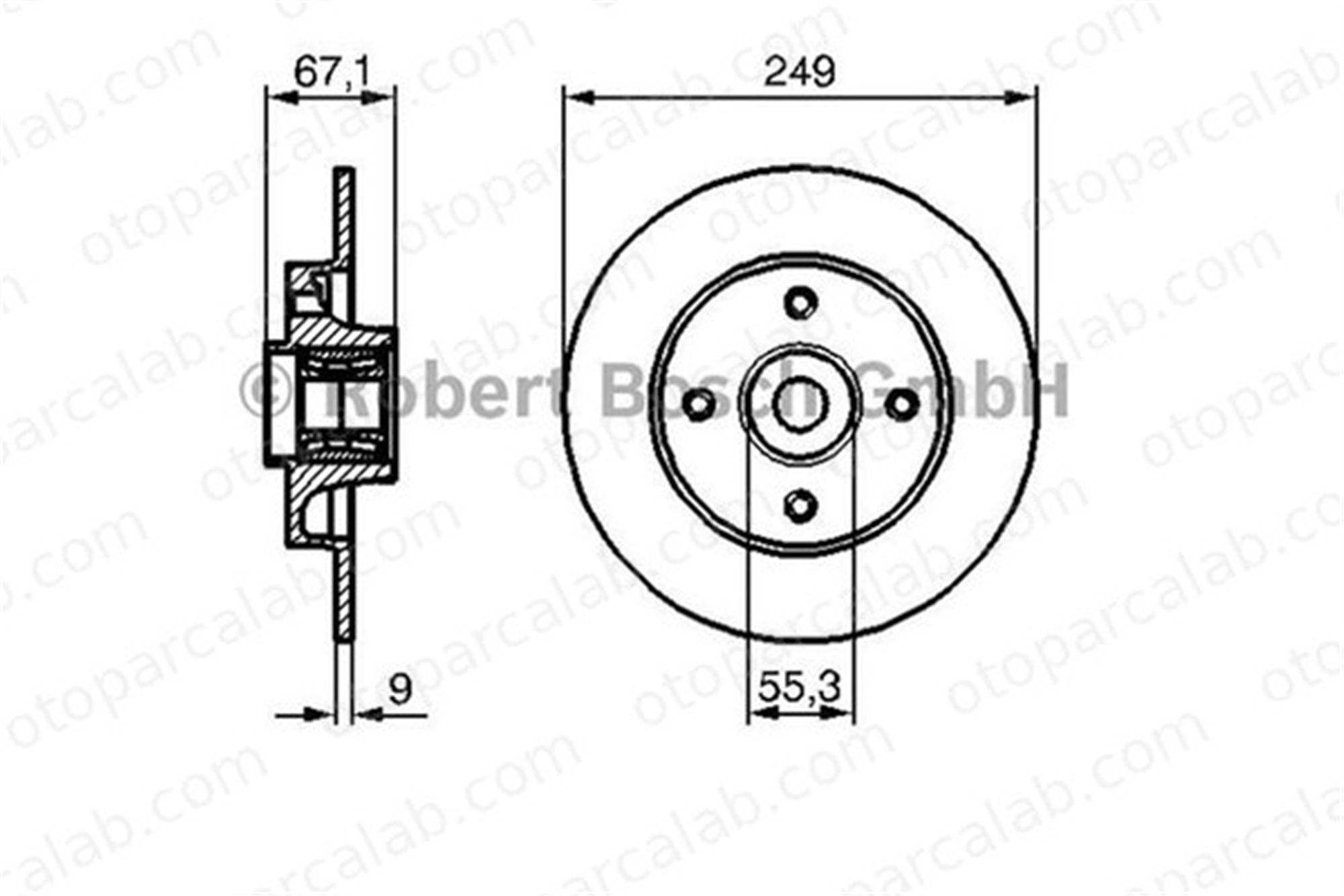 BOSCH 0 986 479 279 Fren Disk Ayna Arka Sağ ve Sol CITROËN C4 I PEUGEOT 307 Break 4246Z9 424934