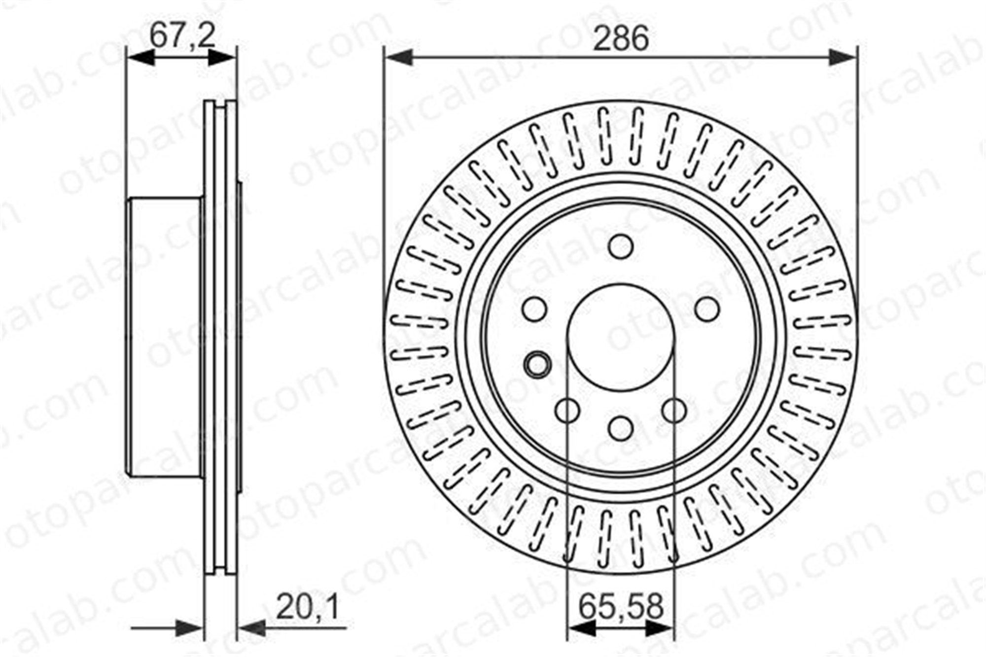 BOSCH 0 986 479 394 Fren Disk Ayna Arka Sağ ve Sol OPEL OMEGA B OMEGA B Station wagon OPE569100 OPE9195052