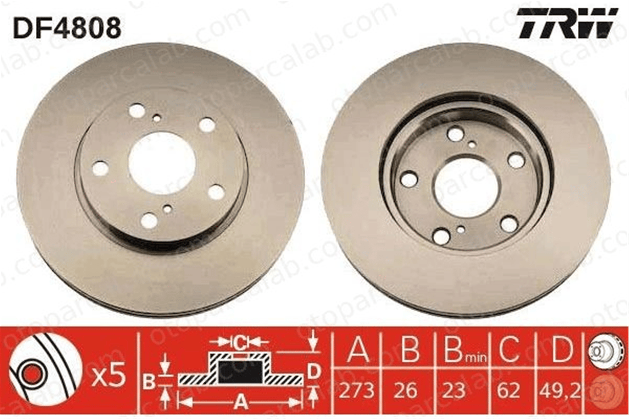 BOSCH 0 986 479 425 Fren Disk Ayna Ön Sağ ve Sol TOYOTA AURIS COROLLA Sedan 4351202180 4351212690