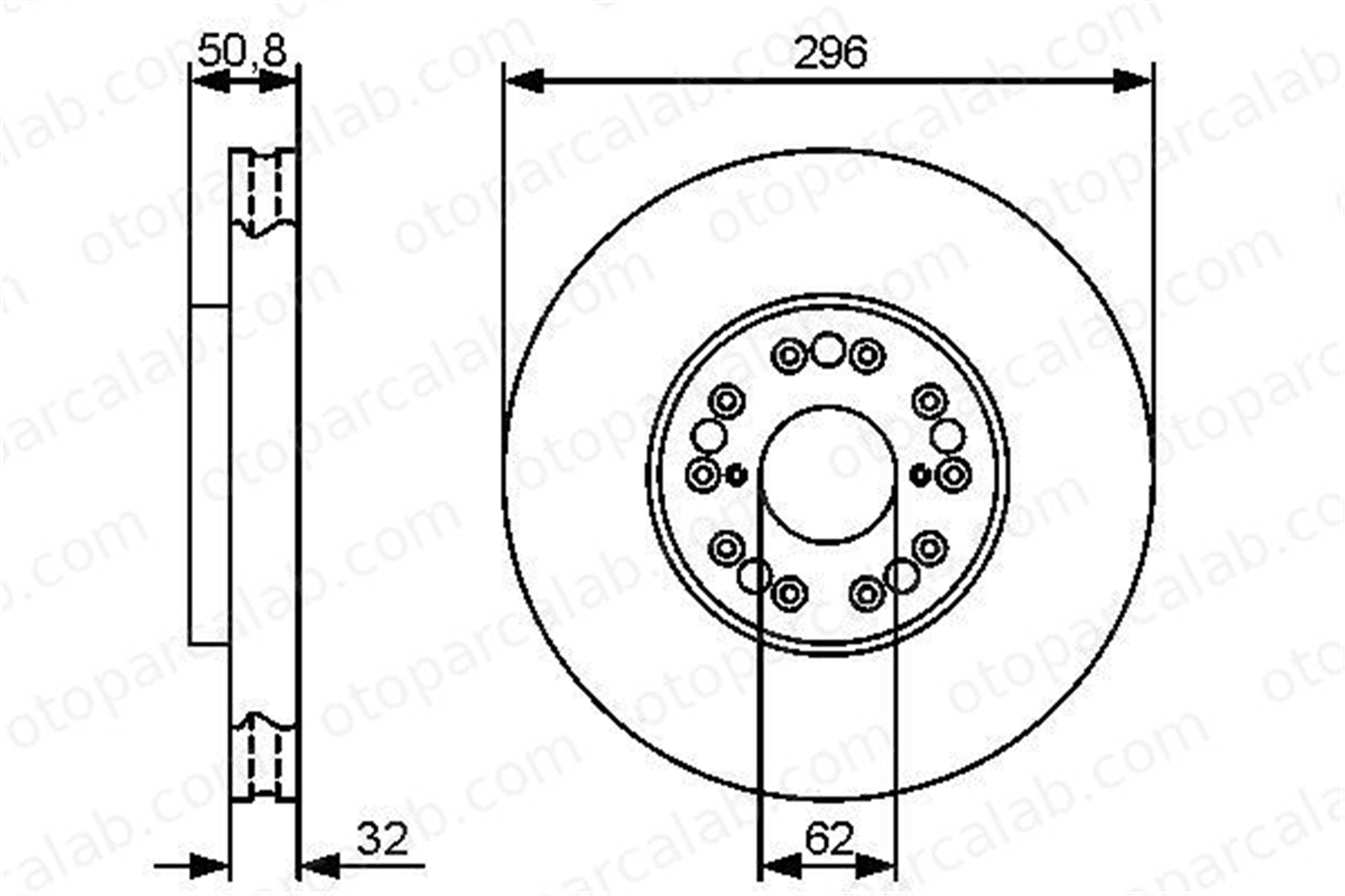 BOSCH 0 986 479 429 Fren Disk Ayna Ön Sağ ve Sol TOYOTA CELICA Coupe 4351230180 4351230241