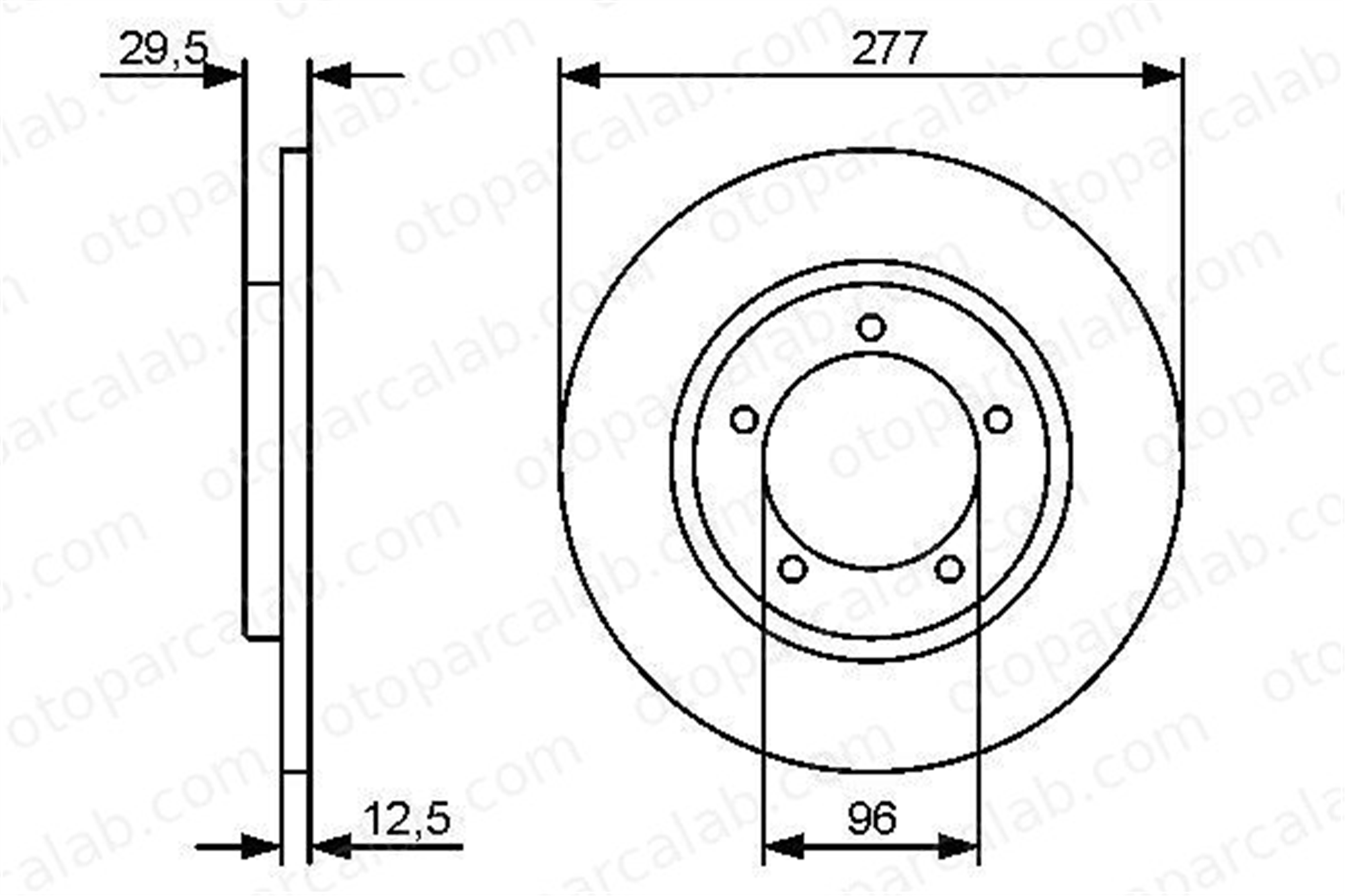 BOSCH 0 986 479 487 Fren Disk Ayna Ön Sağ ve Sol DAIHATSU FEROZA Hard Top TAFT 986479487 0986479487