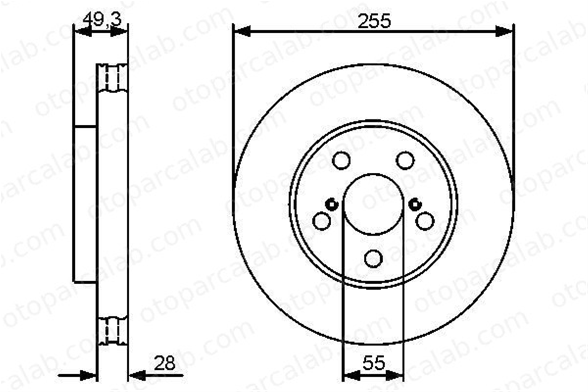 BOSCH 0 986 479 490 Fren Disk Ayna Ön Sağ ve Sol TOYOTA CARINA E VI CARINA E VI Sedan 986479490 4351205020