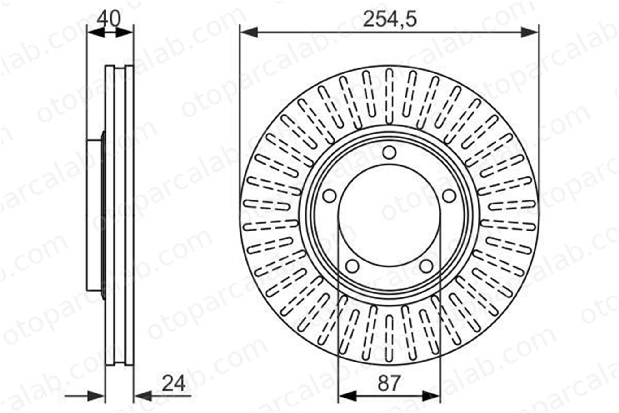 BOSCH 0 986 479 596 Fren Disk Ayna Ön Sağ ve Sol HYUNDAI H-1 / STAREX Minibüs/Otobüs H-1 Panelvan/Van 0986479596 581294A100