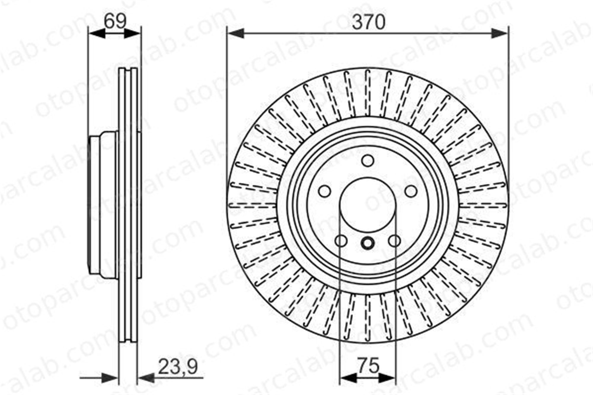 BOSCH 0 986 479 730 Fren Disk Ayna Arka Sağ ve Sol BMW 7 5 Gran Turismo 34216775291