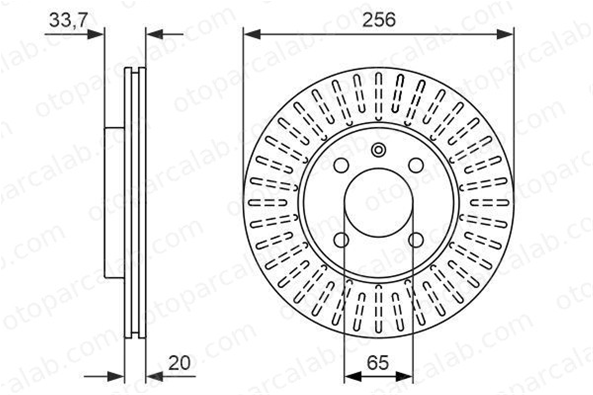 BOSCH 0 986 479 853 Fren Disk Ayna Ön Sağ ve Sol VW GOLF III GOLF III Variant 6N0615301D 321615301D