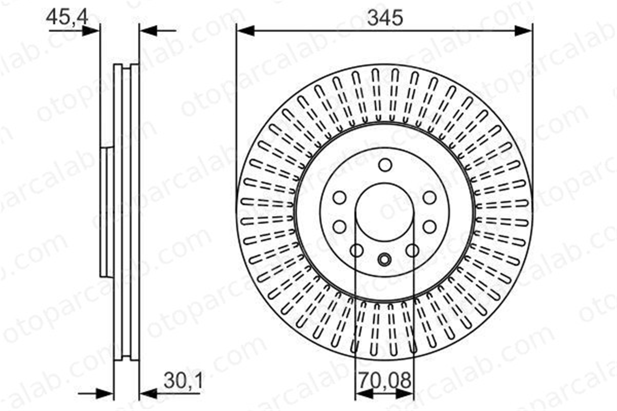 BOSCH 0 986 479 A24 Fren Disk Ayna Ön Sağ ve Sol SAAB 9-3 Station wagon 9-3 986479A24 569154