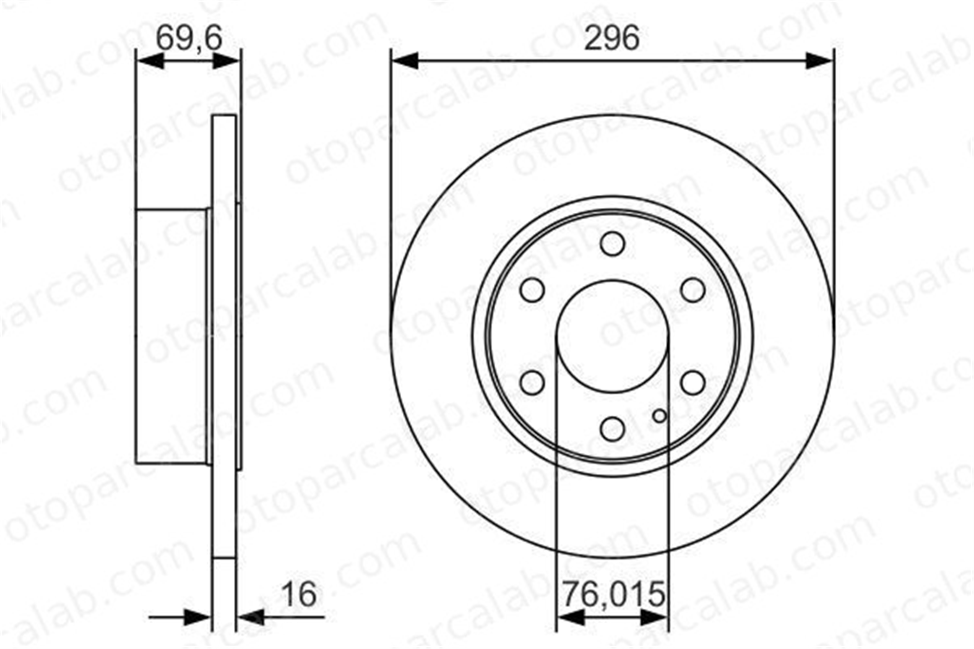BOSCH 0 986 479 A51 Fren Disk Ayna Arka Sağ ve Sol IVECO DAILY IV Platform şasi DAILY IV Panelvan/Van 2996028