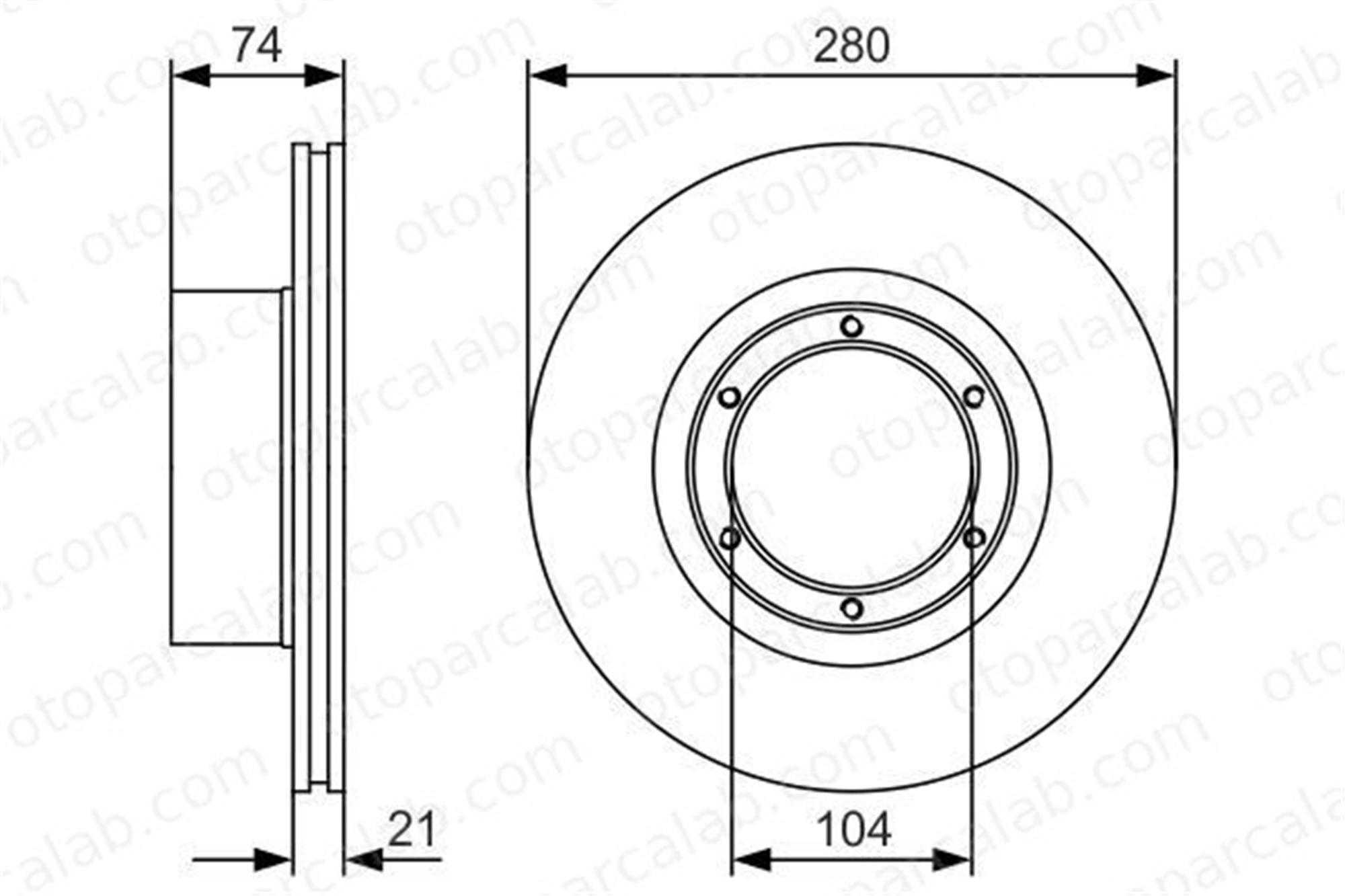 BOSCH 0 986 479 R49 Fren Disk Ayna Ön Sağ ve Sol LADA NIVA SUV NADESCHDA 33023501077 33023501078