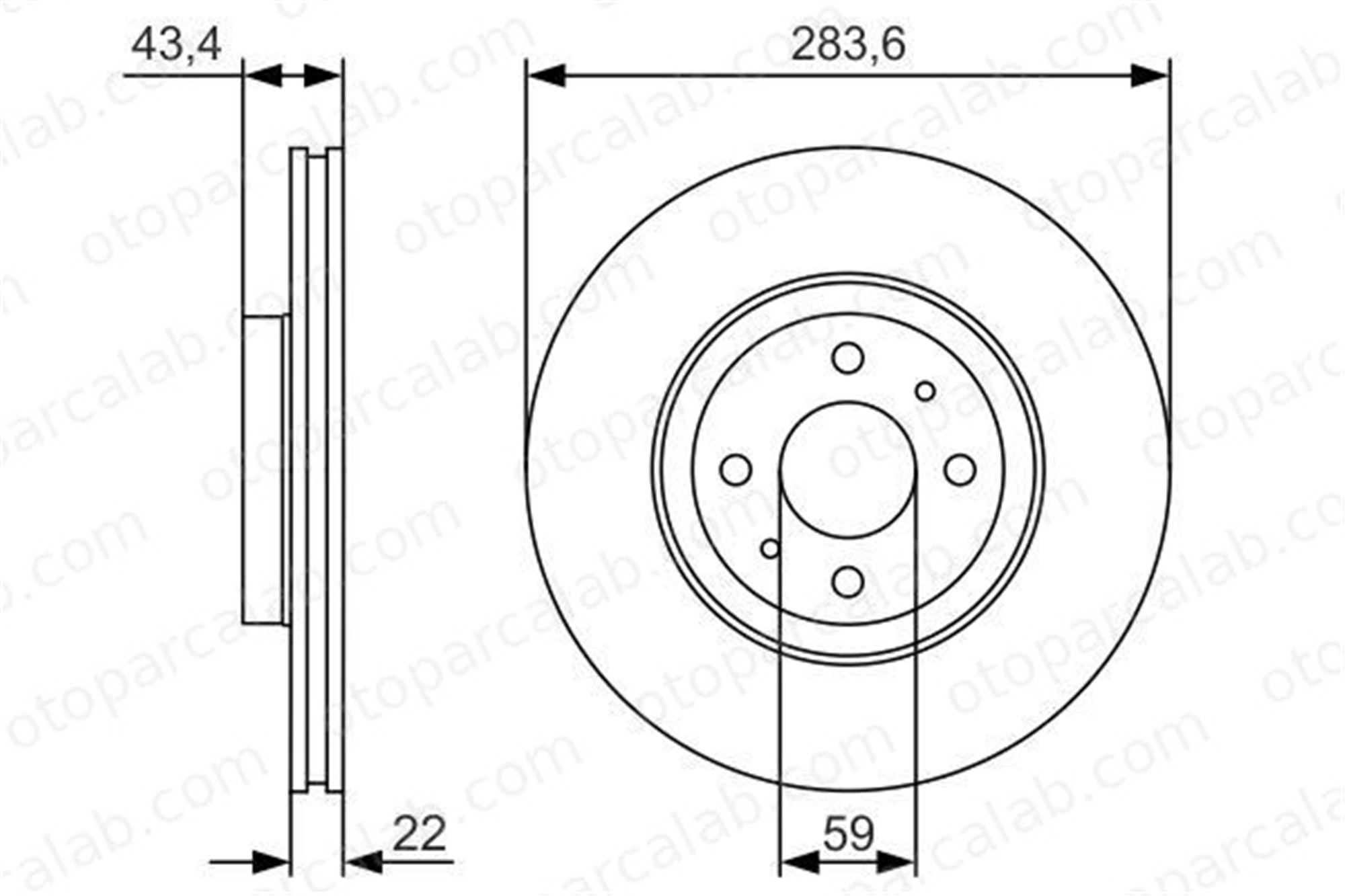 BOSCH 0 986 479 S01 Fren Disk Ayna Ön Sağ ve Sol FIAT STILO Multi Wagon LANCIA LYBRA 60810404 0000060810404