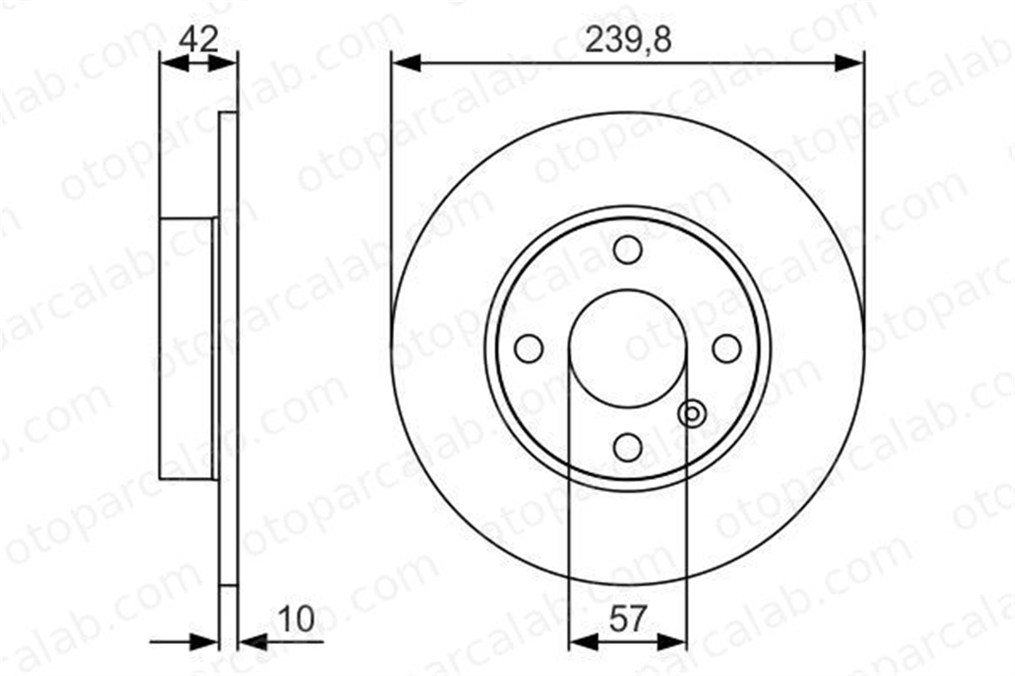 BOSCH 0 986 479 S52 Fren Disk Ayna Arka Sağ ve Sol OPEL ASTRA H Station wagon ASTRA H 9117771 09 117 771