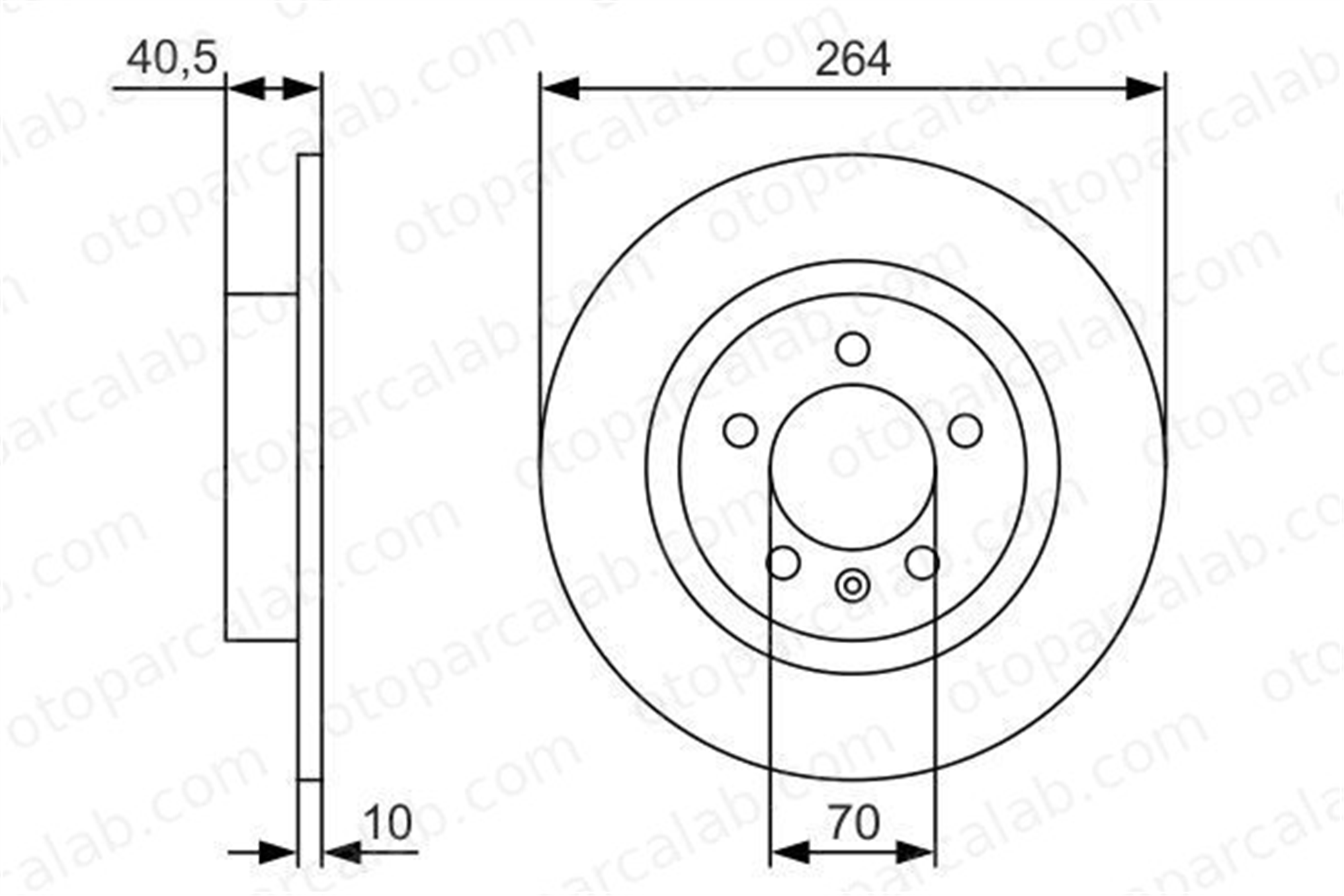 BOSCH 0 986 479 S88 Fren Disk Ayna Arka Sağ ve Sol FIAT PUNTO EVO PUNTO 55700592 1421342