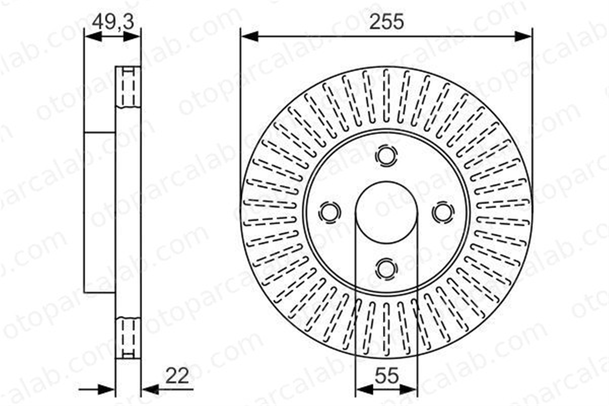 BOSCH 0 986 479 T11 Fren Disk Ayna Ön Sağ ve Sol TOYOTA HILUX IV Pick-up 4351212611 4351212650