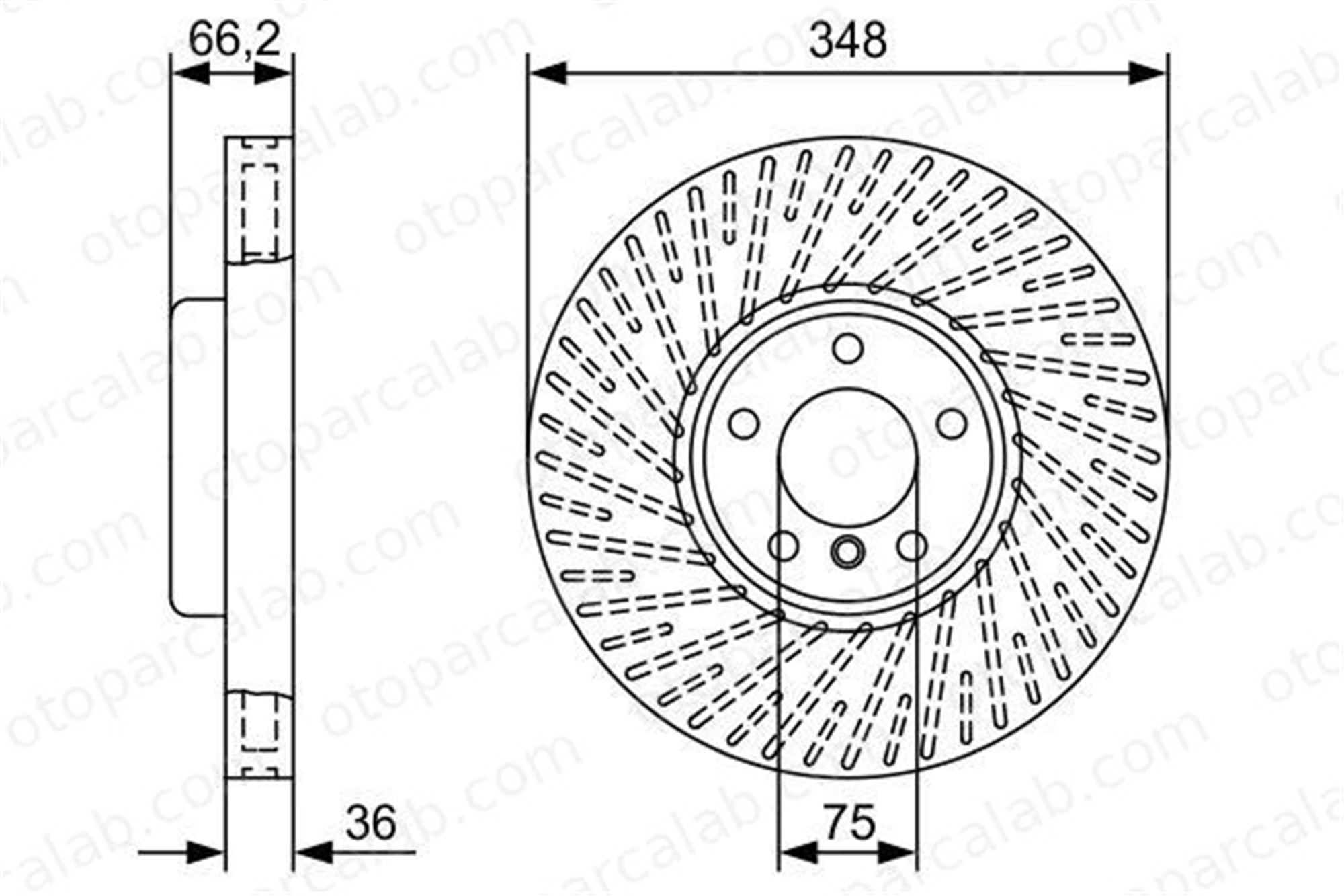 BOSCH 0 986 479 W19 Fren Disk Ayna Ön Sol BMW 5 5 Touring 3411678566 34116785669