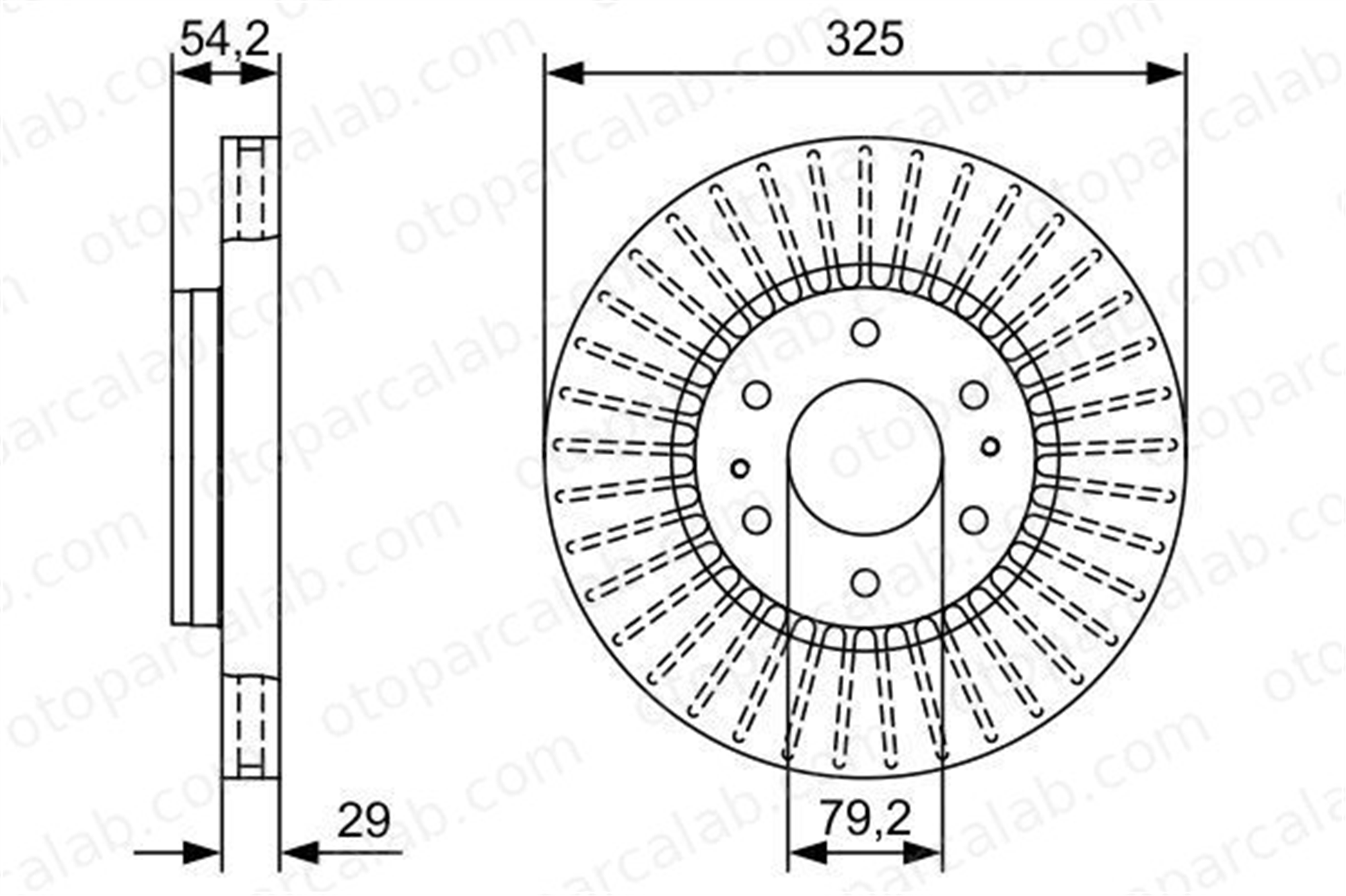 BOSCH 0 986 479 W37 Fren Disk Ayna Ön Sağ ve Sol ISUZU ASCENDER SAAB 9-7X 25826103 18060665