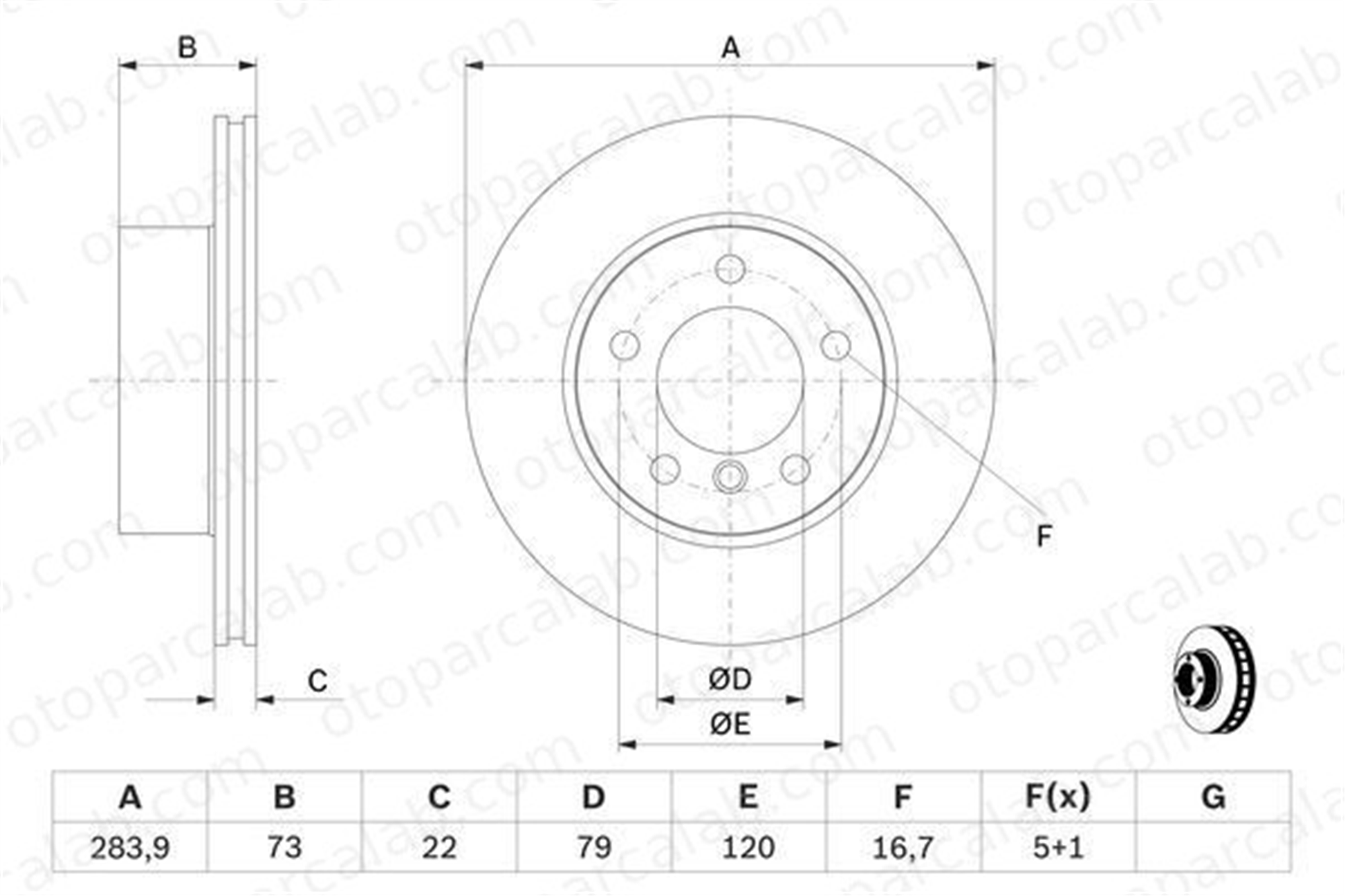 BOSCH 0 986 479 W60 Fren Disk Ayna Ön Sağ ve Sol BMW 1 2 Coupe 34116764629