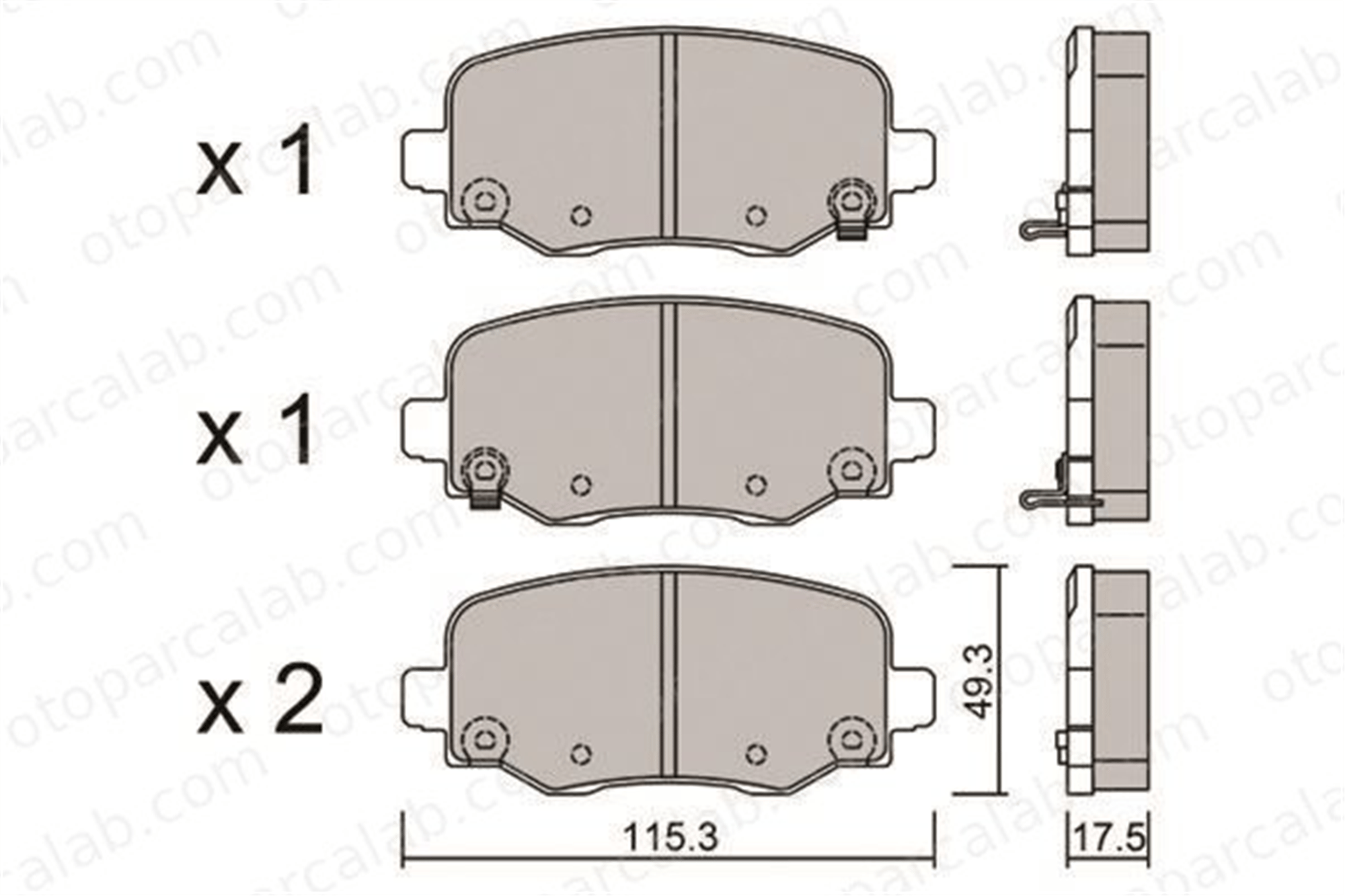 BOSCH 0 986 494 745 Fren Disk Balata Arka JEEP RENEGADE SUV COMPASS 77367145 77368788