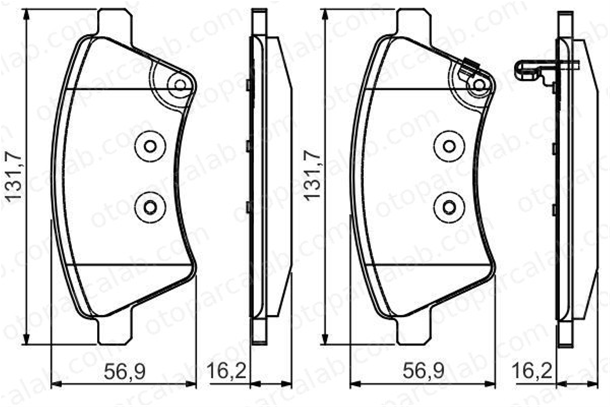 BOSCH 0 986 495 101 Fren Disk Balata Ön SUZUKI SX4 FIAT SEDICI 71742853 71750033