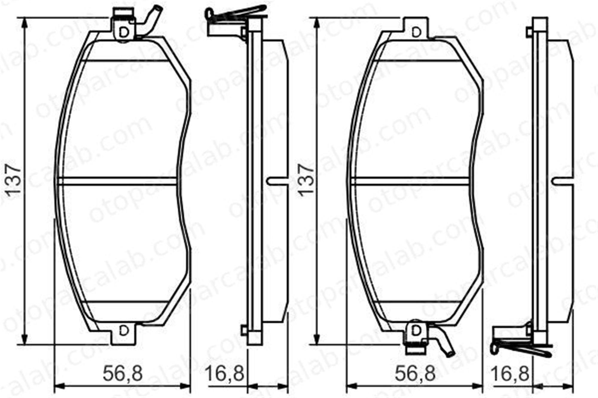 BOSCH 0 986 495 125 Fren Disk Balata Ön SUBARU IMPREZA Hatchback FORESTER SU00304324 26296SC000