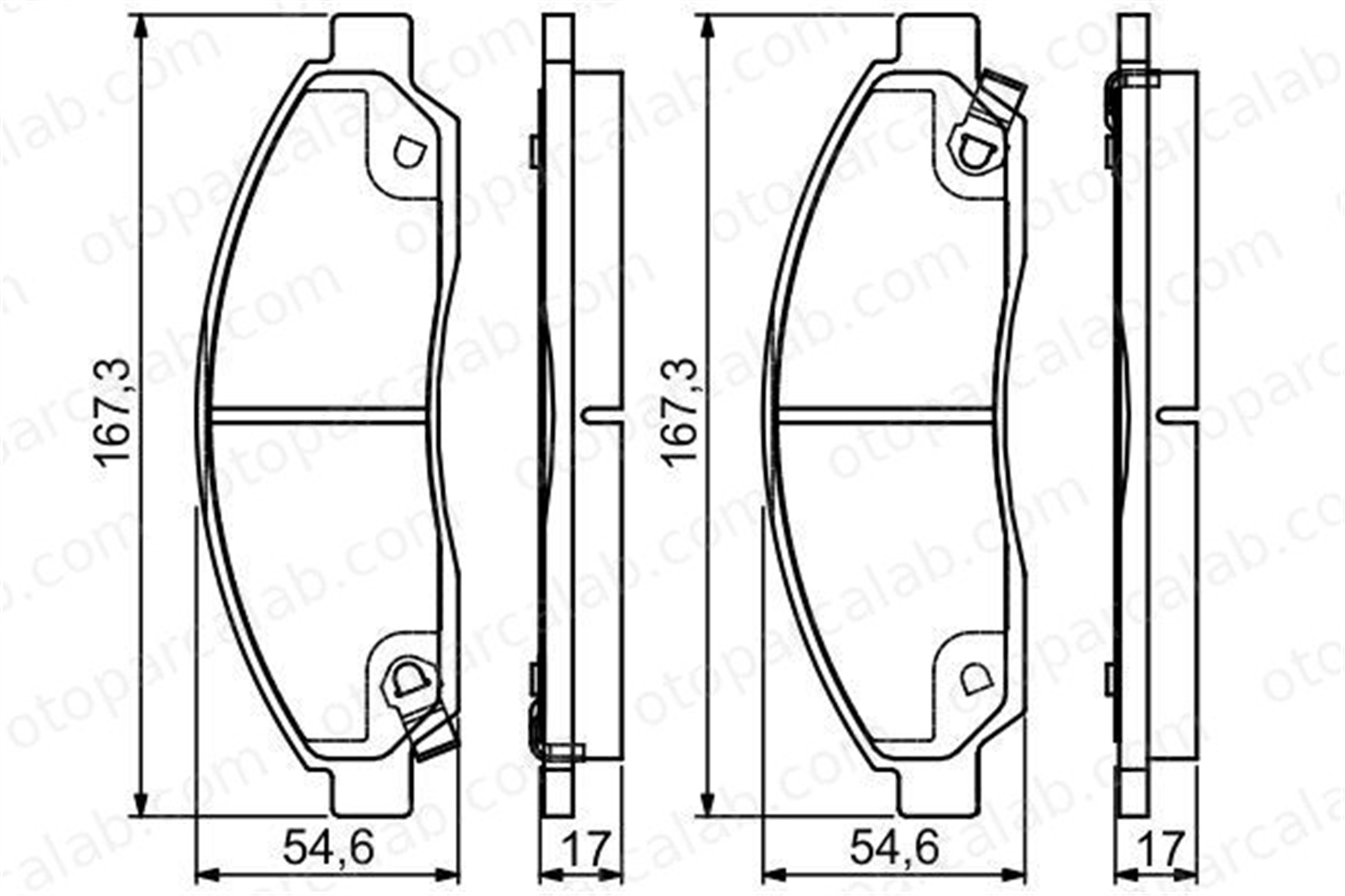 BOSCH 0 986 495 159 Fren Disk Balata Ön ISUZU D-MAX I D-MAX II 8980511170 8973186690