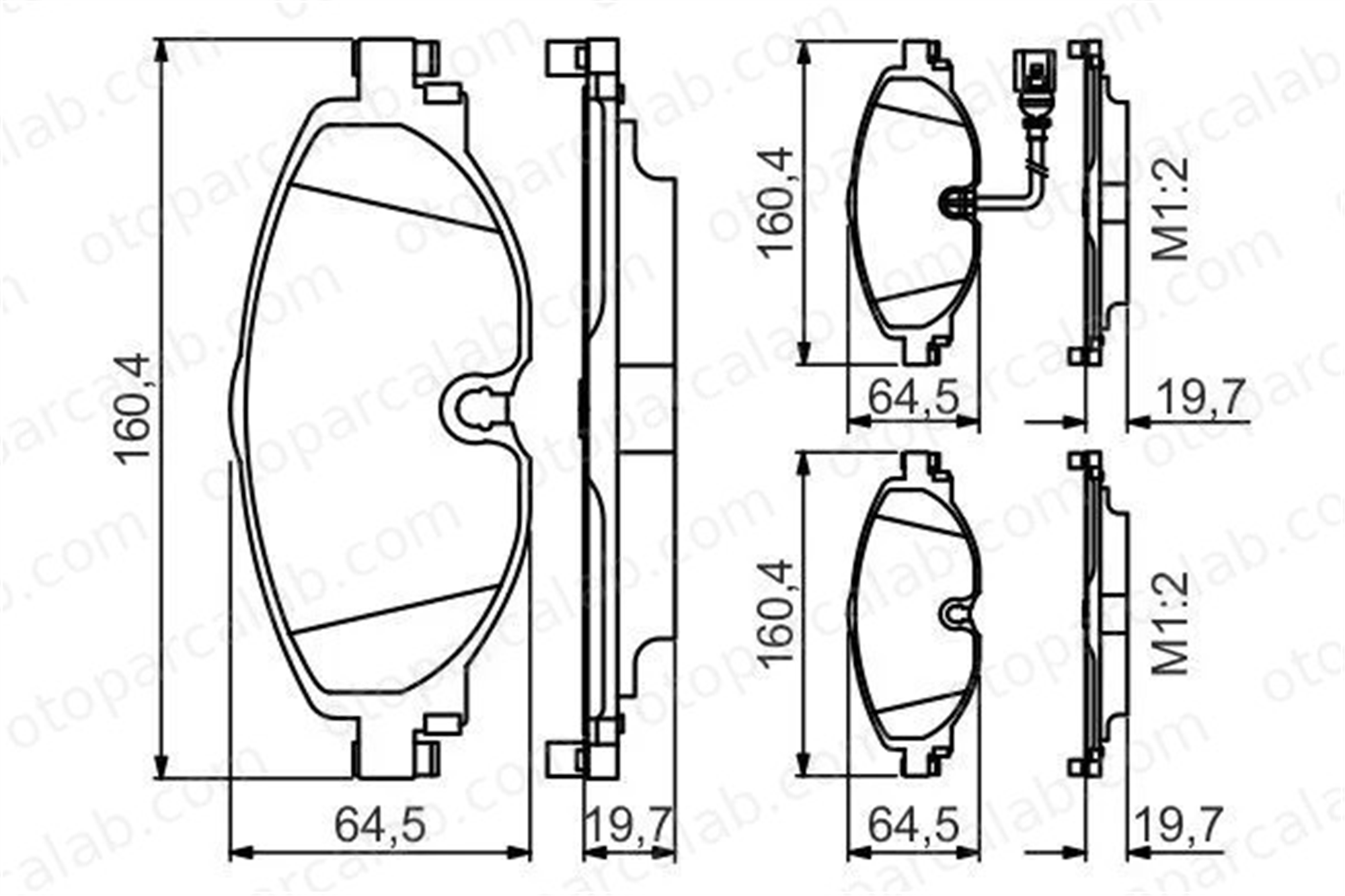 BOSCH 0 986 495 347 Fren Disk Balata Ön AUDI A3 Sportback VW T-ROC 8V0698151 5Q0698151AP