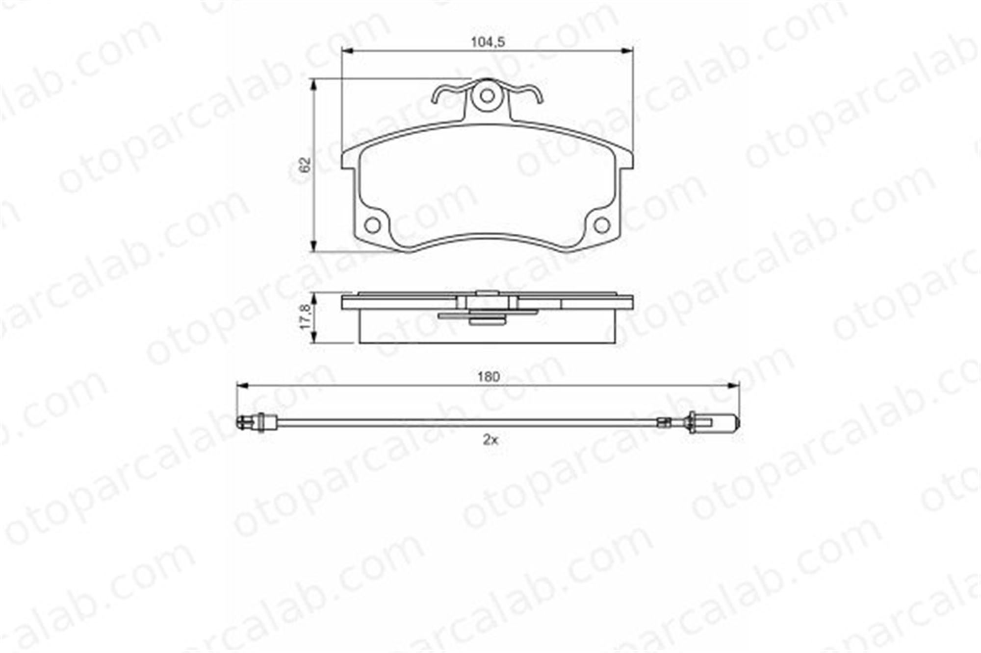 BOSCH 0 986 495 360 Fren Disk Balata Ön LADA SAMARA 110 LAA21083501080 LAA2108350108001