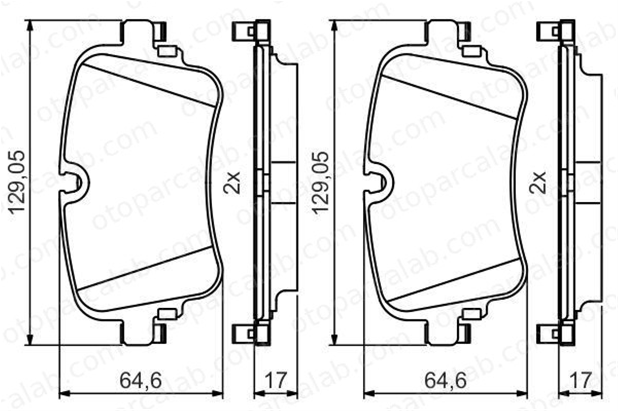 BOSCH 0 986 495 426 Fren Disk Balata Arka AUDI A6 C8 Q7 4M0698451P 4M0698451M