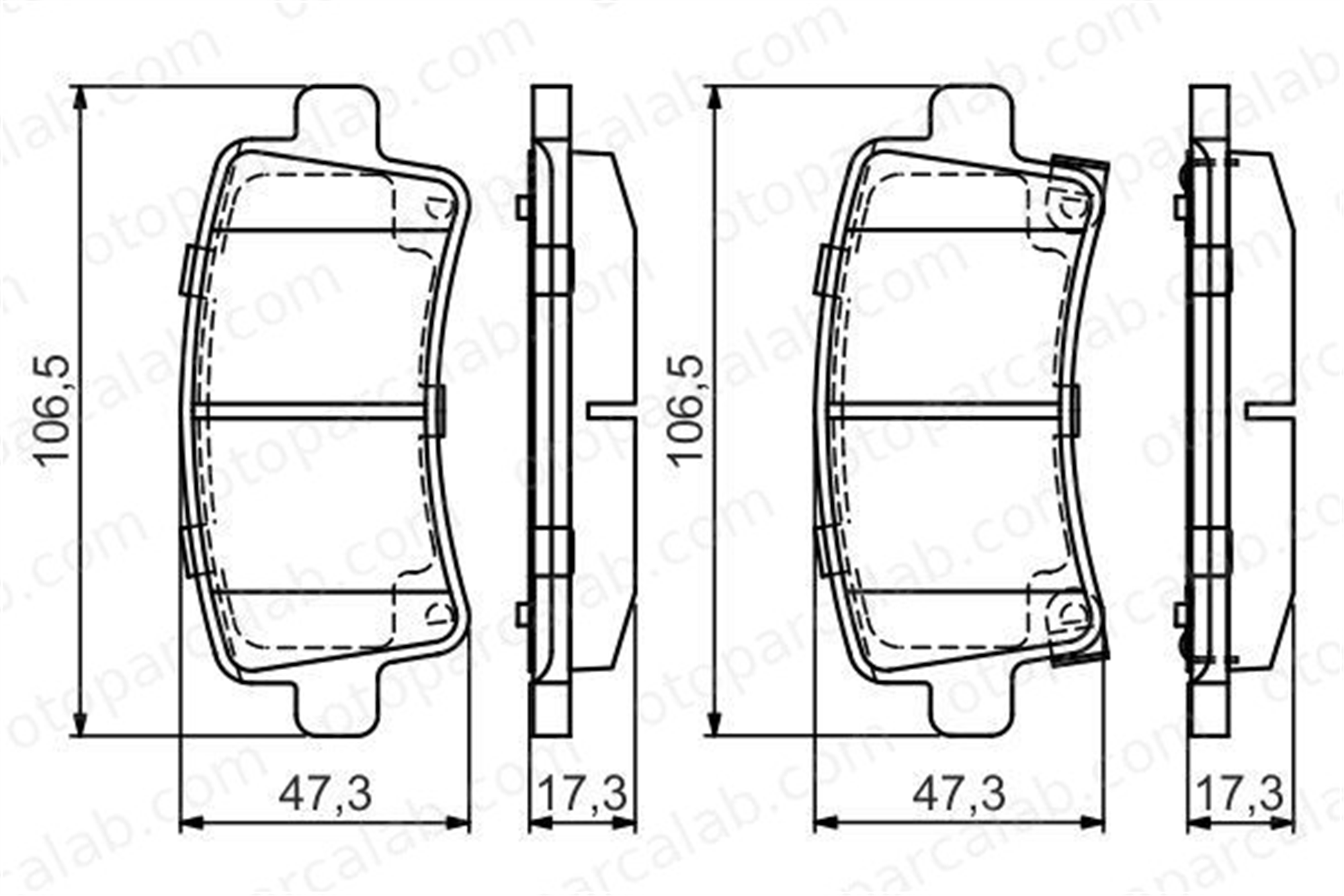 BOSCH 0 986 495 444 Fren Disk Balata Arka OPEL INSIGNIA A INSIGNIA A Sports Tourer 1605130 16586609