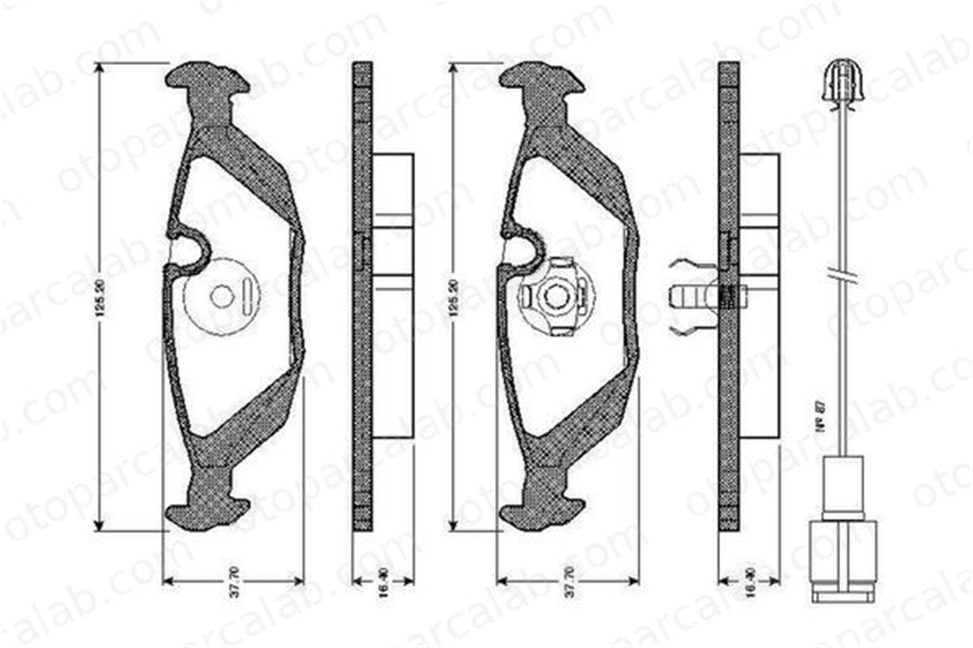 BOSCH 0 986 TB2 082 Fren Disk Balata Arka BMW 3 5 34211153196 34111154398