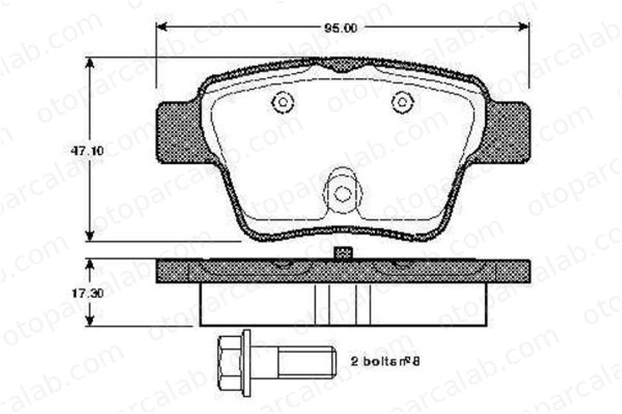BOSCH 0 986 TB2 896 Fren Disk Balata Arka CITROËN C4 I C4 Coupe 986TB2896 0 986 TB2 896