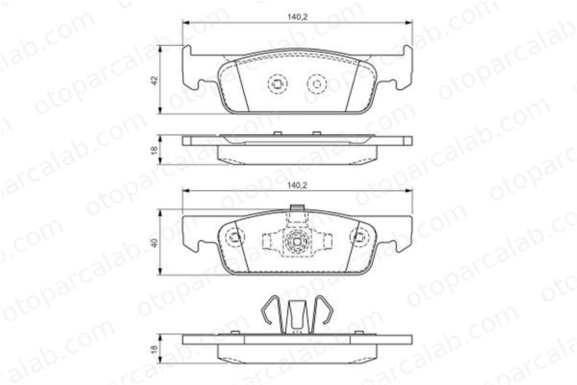 BOSCH 0 986 TB3 172 Fren Disk Balata Ön RENAULT CLIO IV TWINGO III 410602581R 410605612R