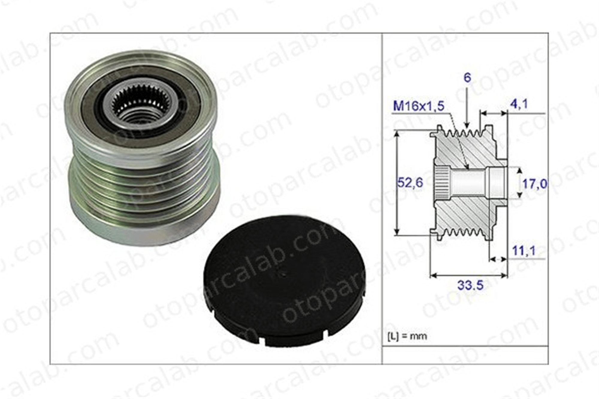 BOSCH 1 986 AE0 448 Alternatör Kasnağı PORSCHE 911 911 Cabrio 99760315400